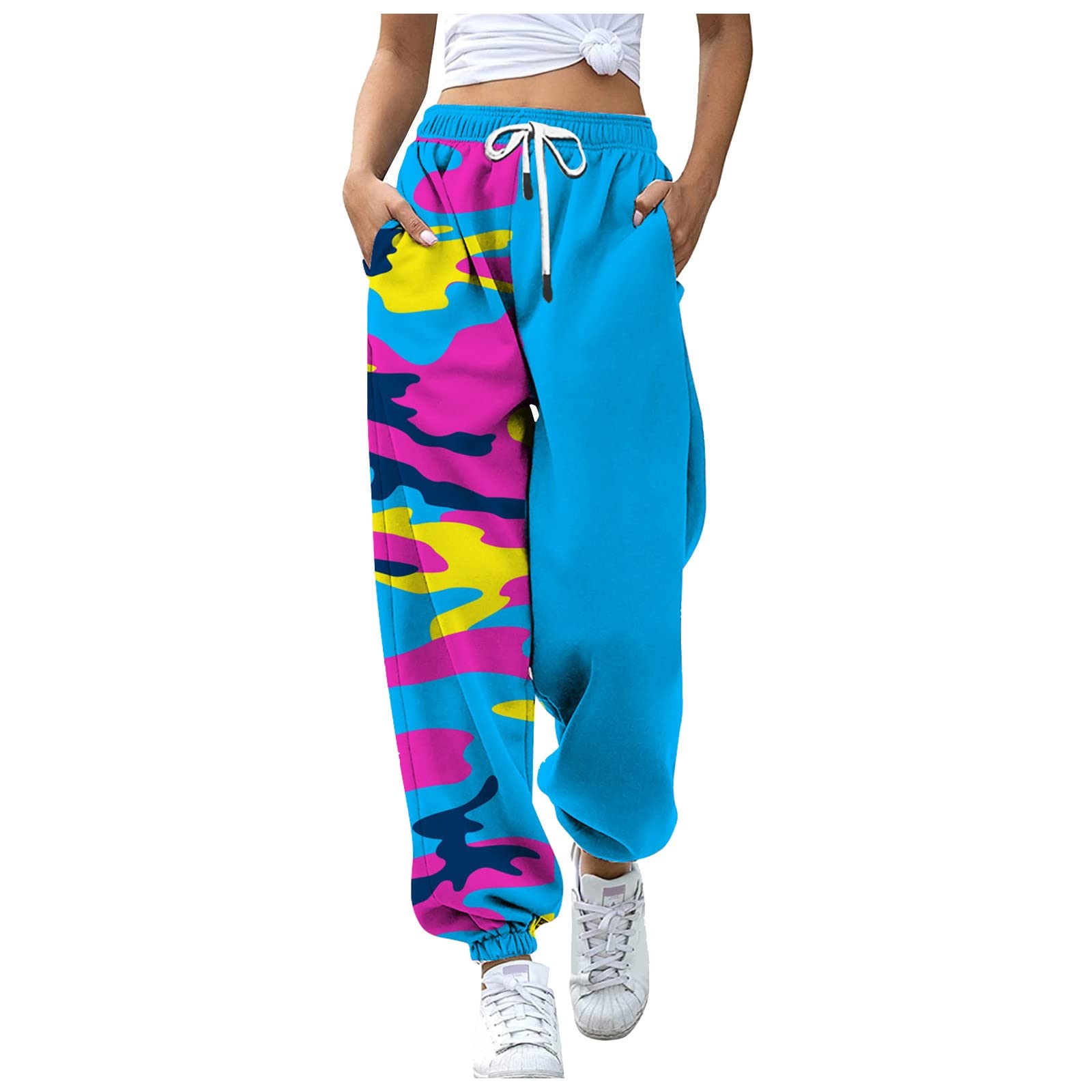Women's Summer Printed Pencil Pants - High Waisted Stretch Trousers for Office & Casual Wear | Fashion Elastic Waist Work Pants for Women