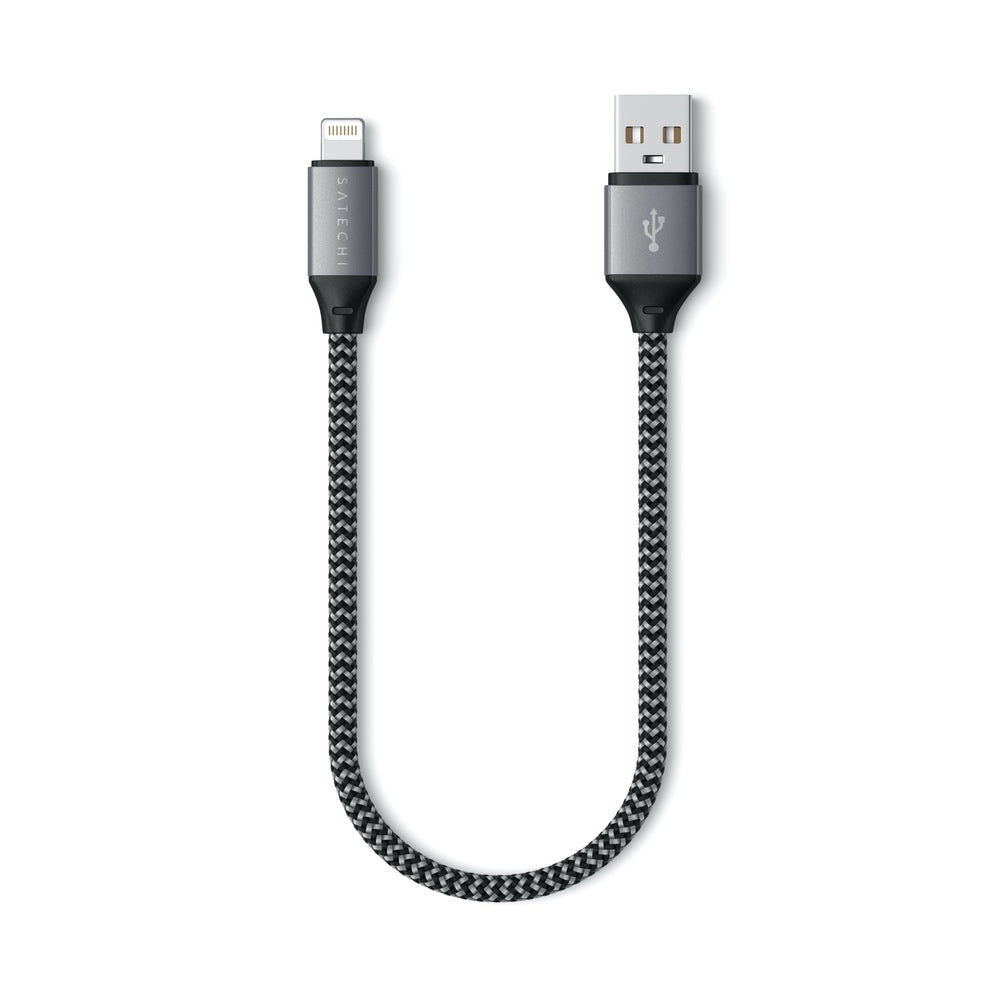 Satechi USB A to Lightning Cable 25cm - Fast Charging & Sync for iPhone, iPad - Perfect for Home, Office & Travel