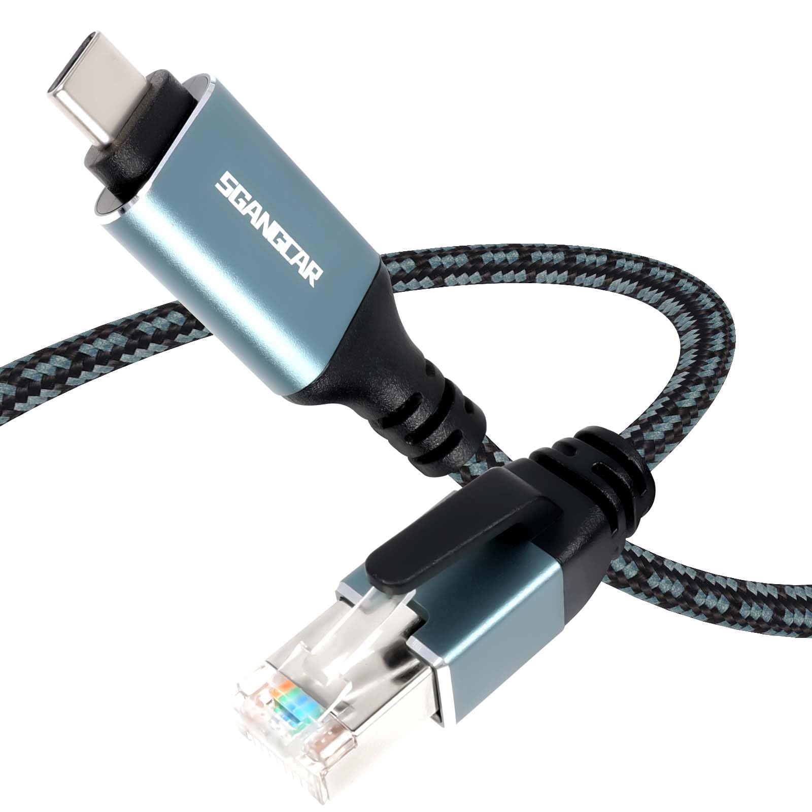 USB C to Ethernet Cable 20ft, USB Type C to Gigabit RJ45 Adapter Cable - Thunderbolt 3/4 Compatible for MacBook Pro/Air, iPad Pro, Galaxy S23, Laptop, PC, Router - High-Speed Wired Internet Connection for Gaming, Streaming & Remote Work