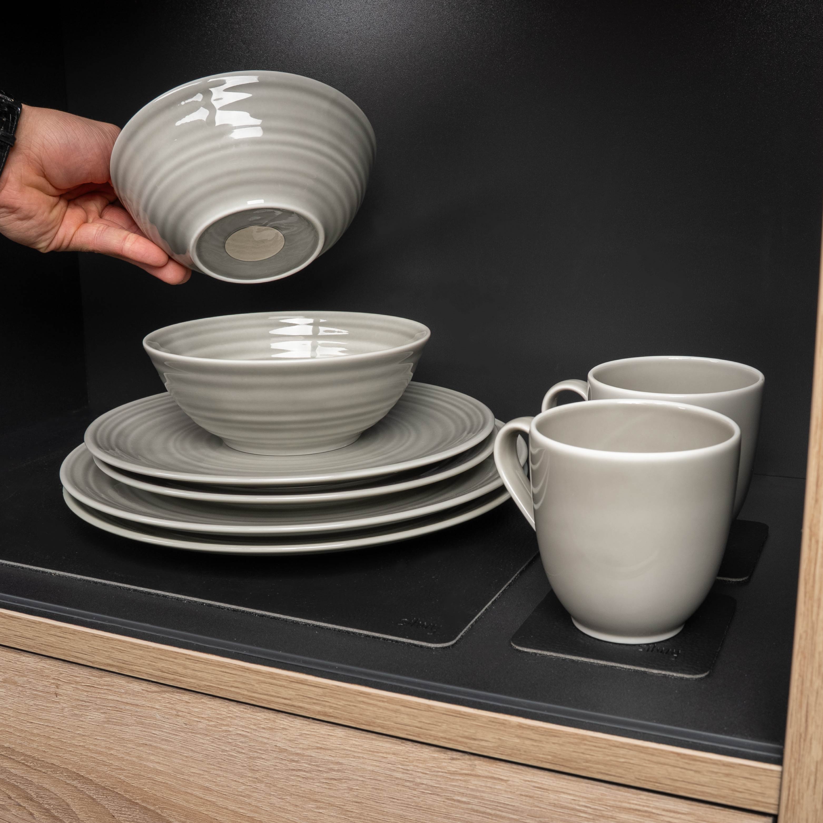 Premium Porcelain Dinnerware Set with Magnetic Lids - Elegant & Durable Dish Set for Home, Kitchen, and Restaurant Use - Perfect for Daily Meals, Entertaining Guests, and Professional Dining