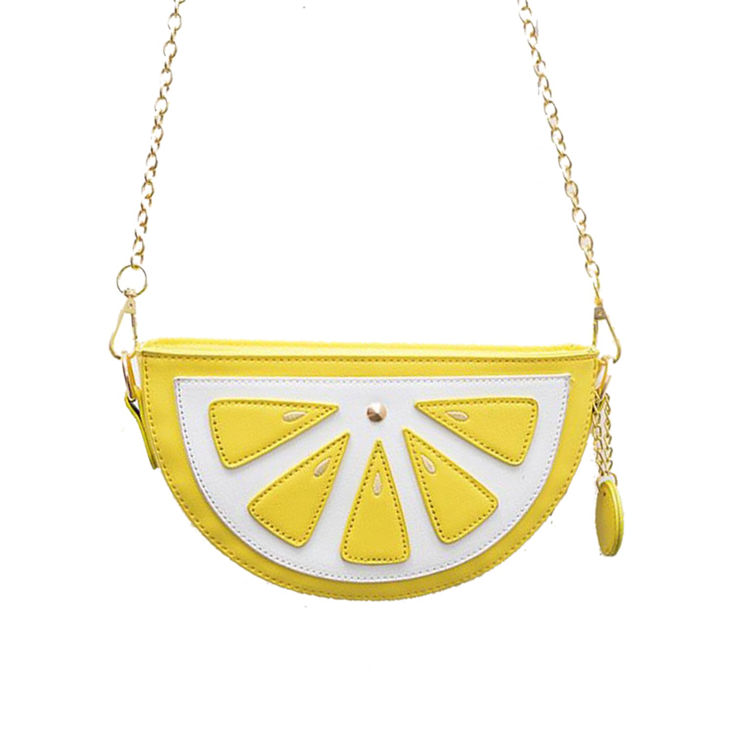 Stylish Watermelon Lemon Crossbody Clutch Purse - Cute Fruit-Shaped Mini Shoulder Bag for Women | Perfect for Summer Outings, Beach Trips & Casual Dates
