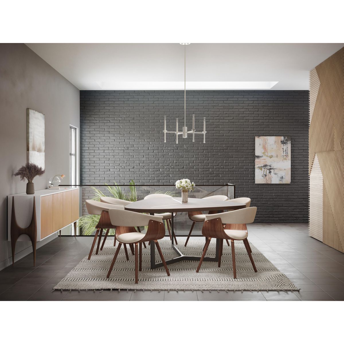 Elara Collection 4-Light Chandelier - Modern Crystal Ceiling Light Fixture for Dining Room, Living Room & Bedroom Decor