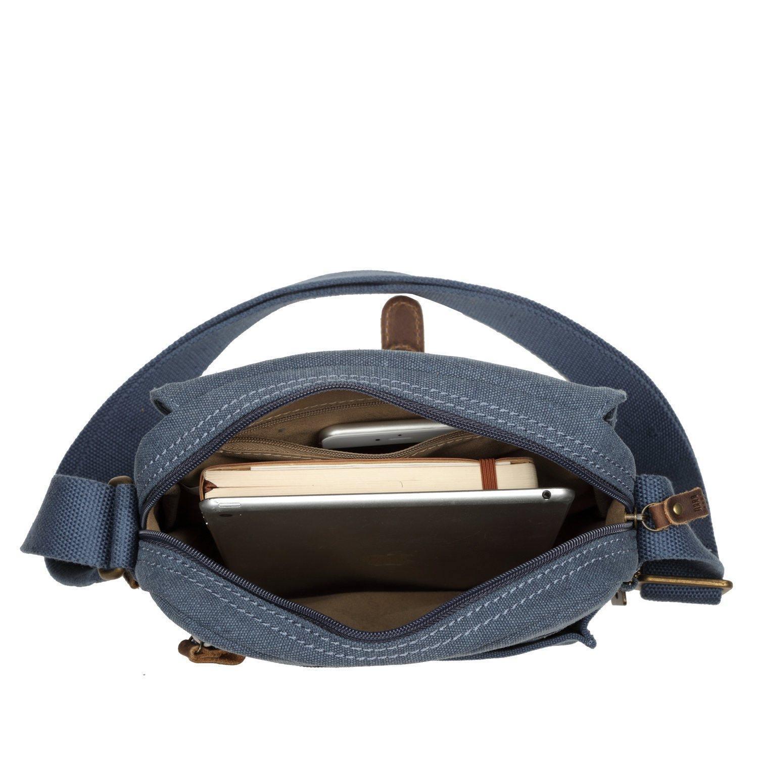 TRP0211 Troop London Classic Canvas Crossbody Bag for Men & Women - Stylish & Durable Everyday Shoulder Bag for Work, Travel & Casual Outings