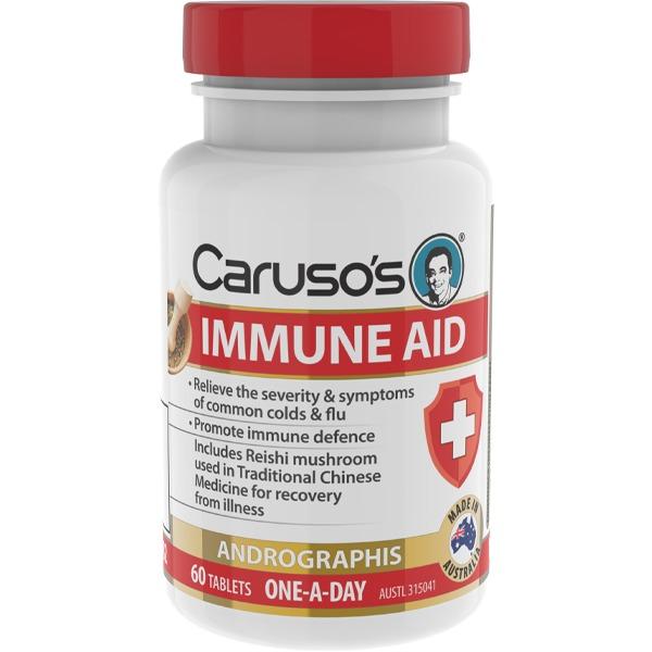 Caruso's Immune Aid Supplement - Natural Immune System Booster for Adults & Kids - Supports Cold & Flu Defense - Great for Daily Wellness & Travel Protection