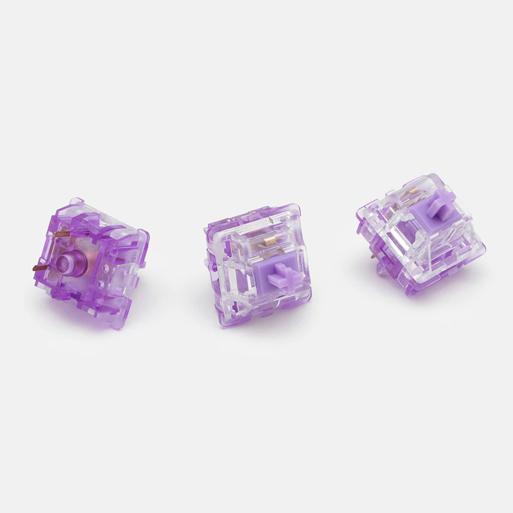 Everglide Crystal Violet Mechanical Keyboard Switches - Smooth Linear Switches for Gaming & Typing | Compatible with Custom Keyboards & PC Builds
