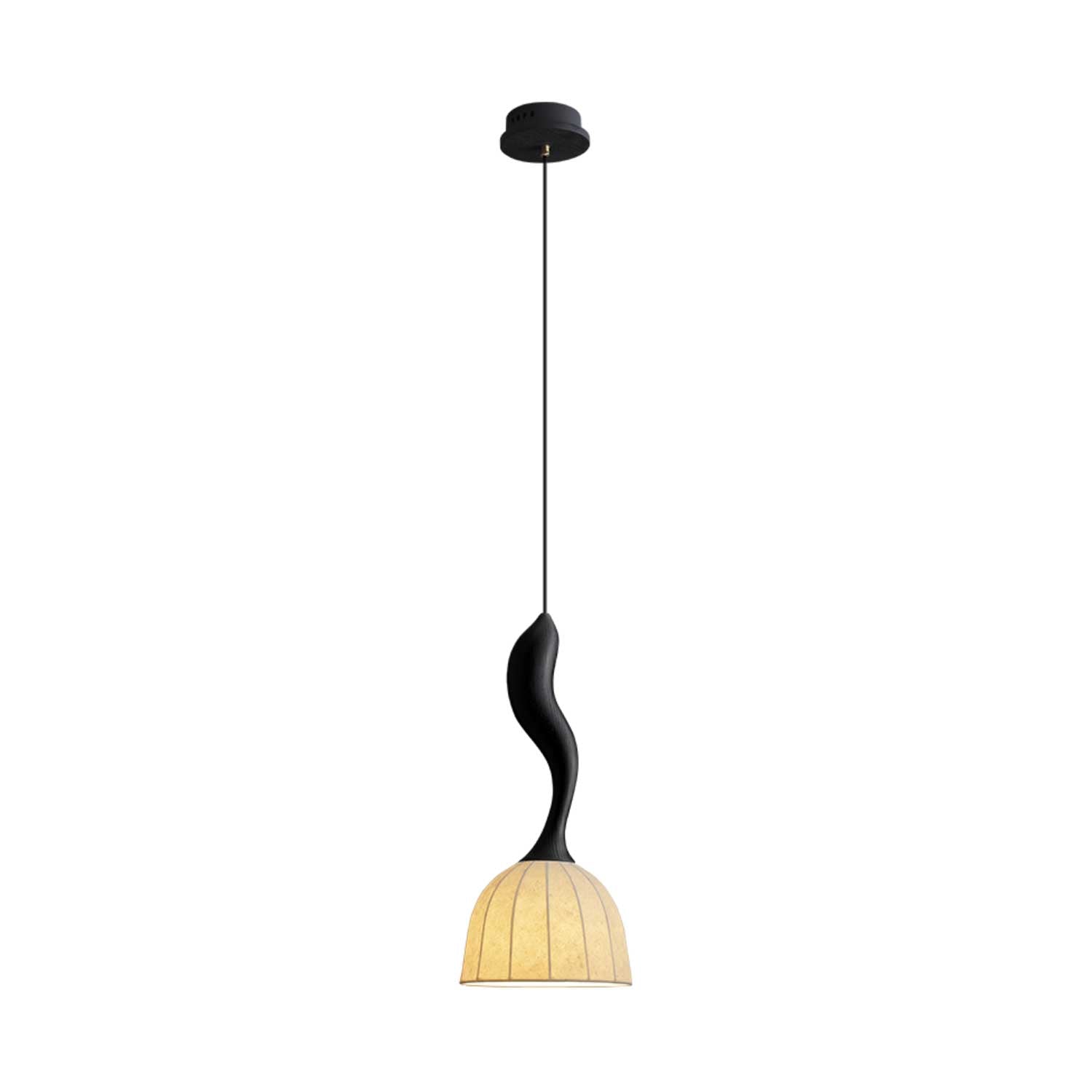 Elowen Handcrafted Twisted Wood Pendant Light - Modern Farmhouse Ceiling Lighting for Dining Room, Kitchen Island & Bedroom Decor