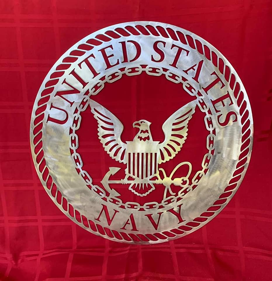 US Military Crest Home Decor - Patriotic Wall Art for Living Room, Office & Man Cave - Perfect for Veterans Day & Military Gifts