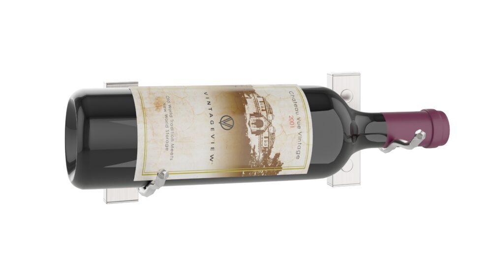 VintageView Wall Mounted Wine Rack - Holds 1 to 3 Bottles - 4 Inch Deep Space Saving Design - Perfect for Kitchen, Dining Room or Bar Decor