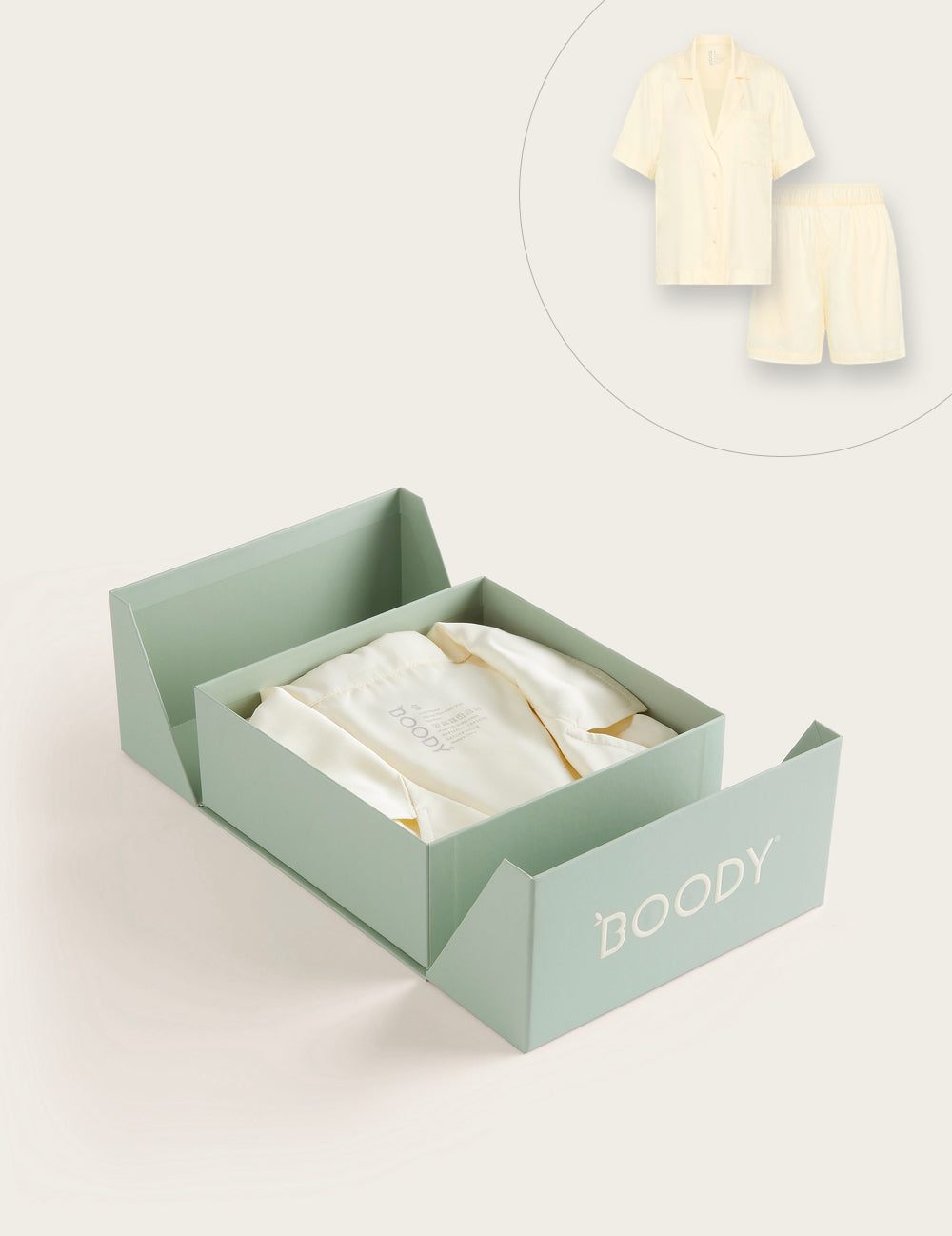 Vegan Silk Sleep Shirt & Shorts Set with Pearl Accents - Luxurious Gift Box for Women | Perfect for Lounge Wear, Sleepwear, and Relaxation at Home