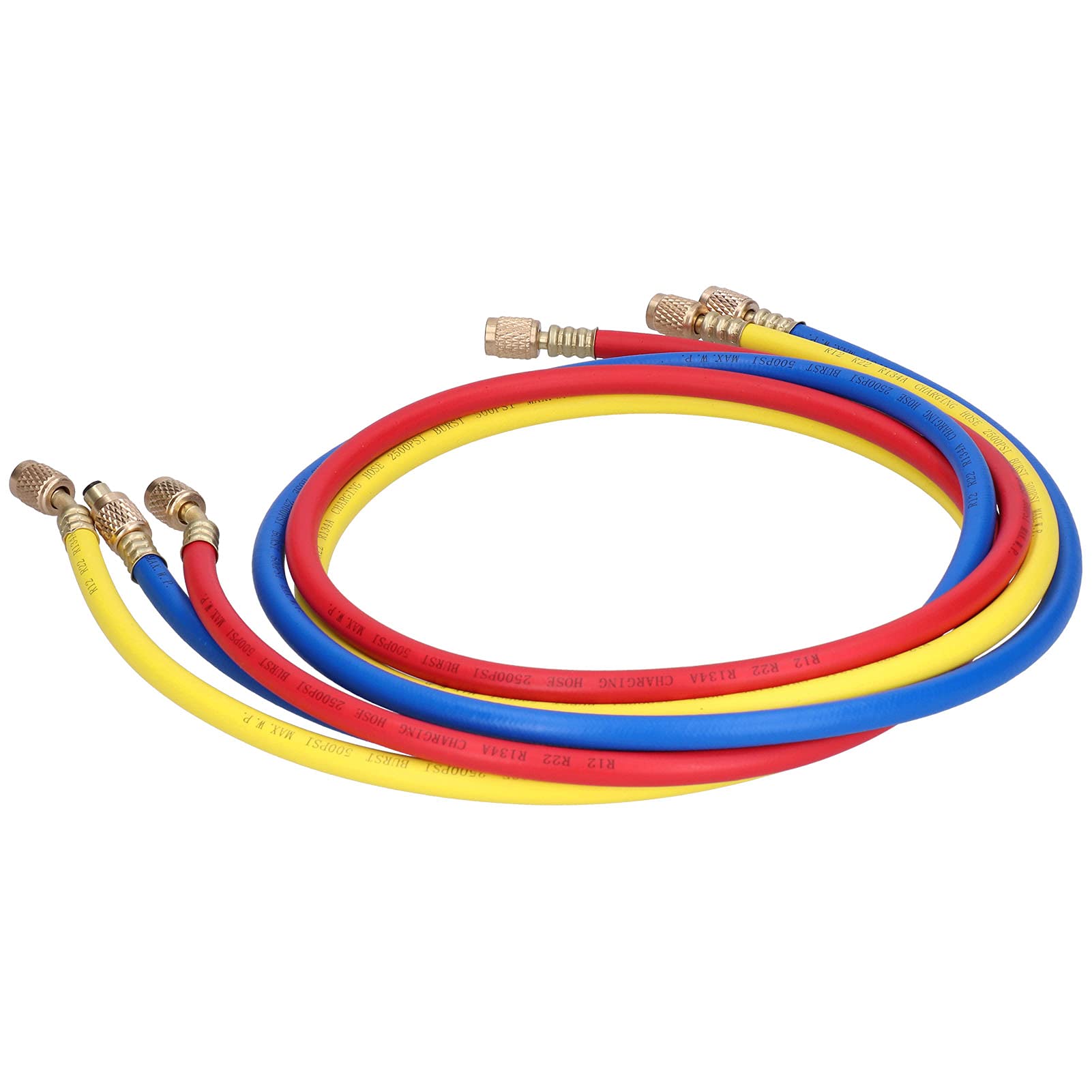Premium AC Refrigerant Charging Hose - Heavy Duty Rubber & Brass Tube for Industrial & Automotive Air Conditioning Systems | Perfect for HVAC Technicians & Car AC Repair