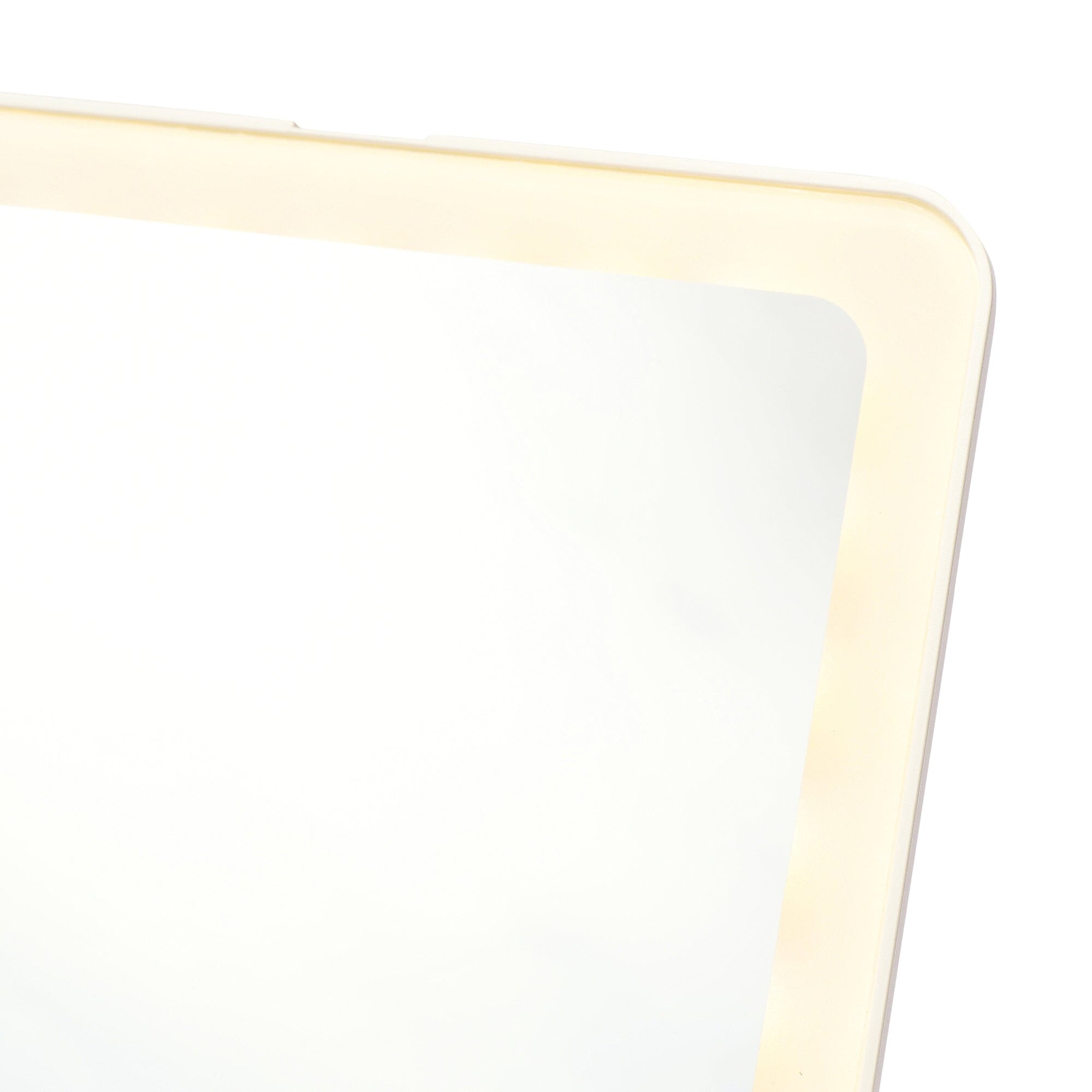 LED Folding Mirror with Adjustable Brightness - Portable Vanity Mirror for Makeup, Travel & Home Use - White