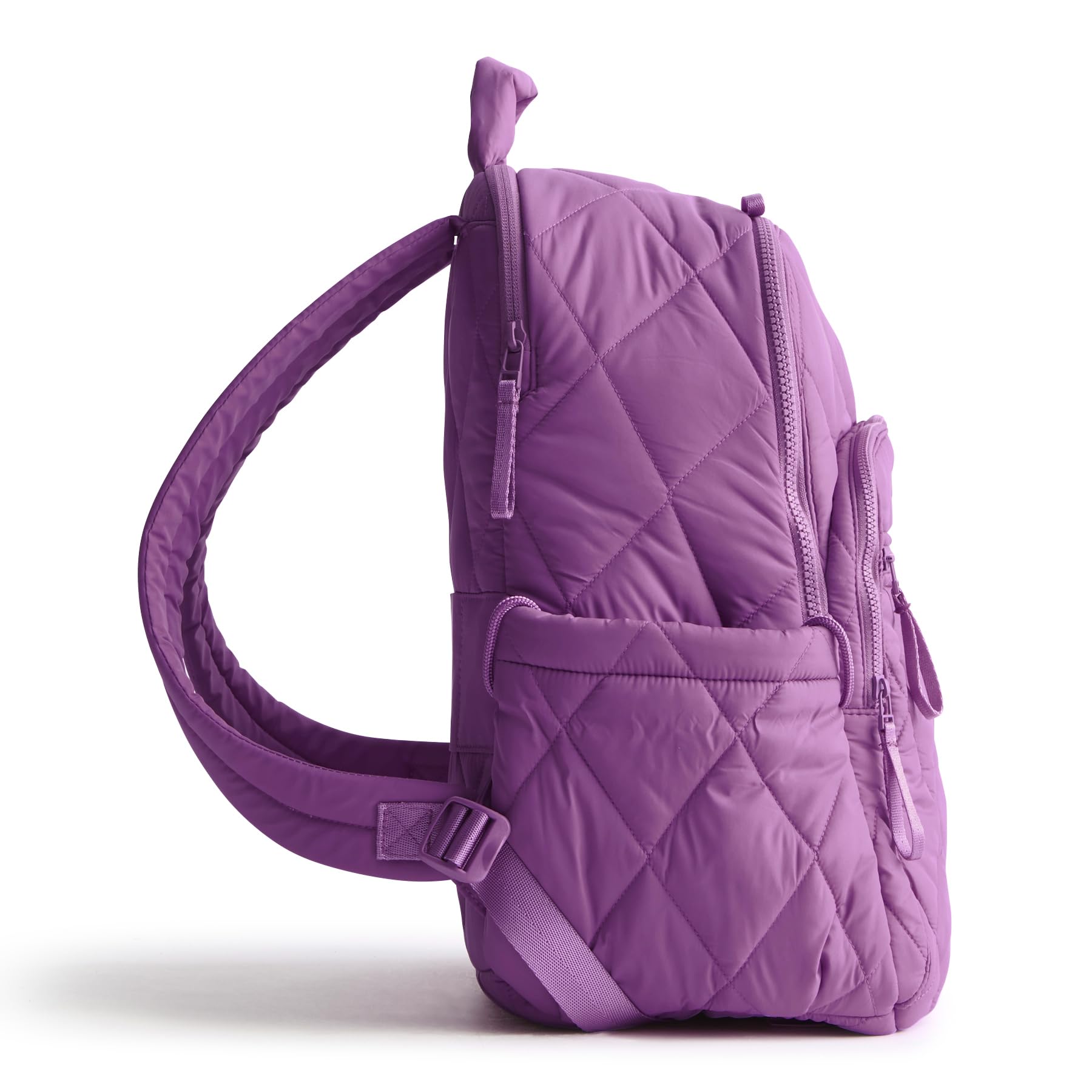 Vera Bradley Featherweight Bancroft Backpack - Lightweight Travel Backpack for Women, Iris Orchid Floral Print, Perfect for School, Work & Travel