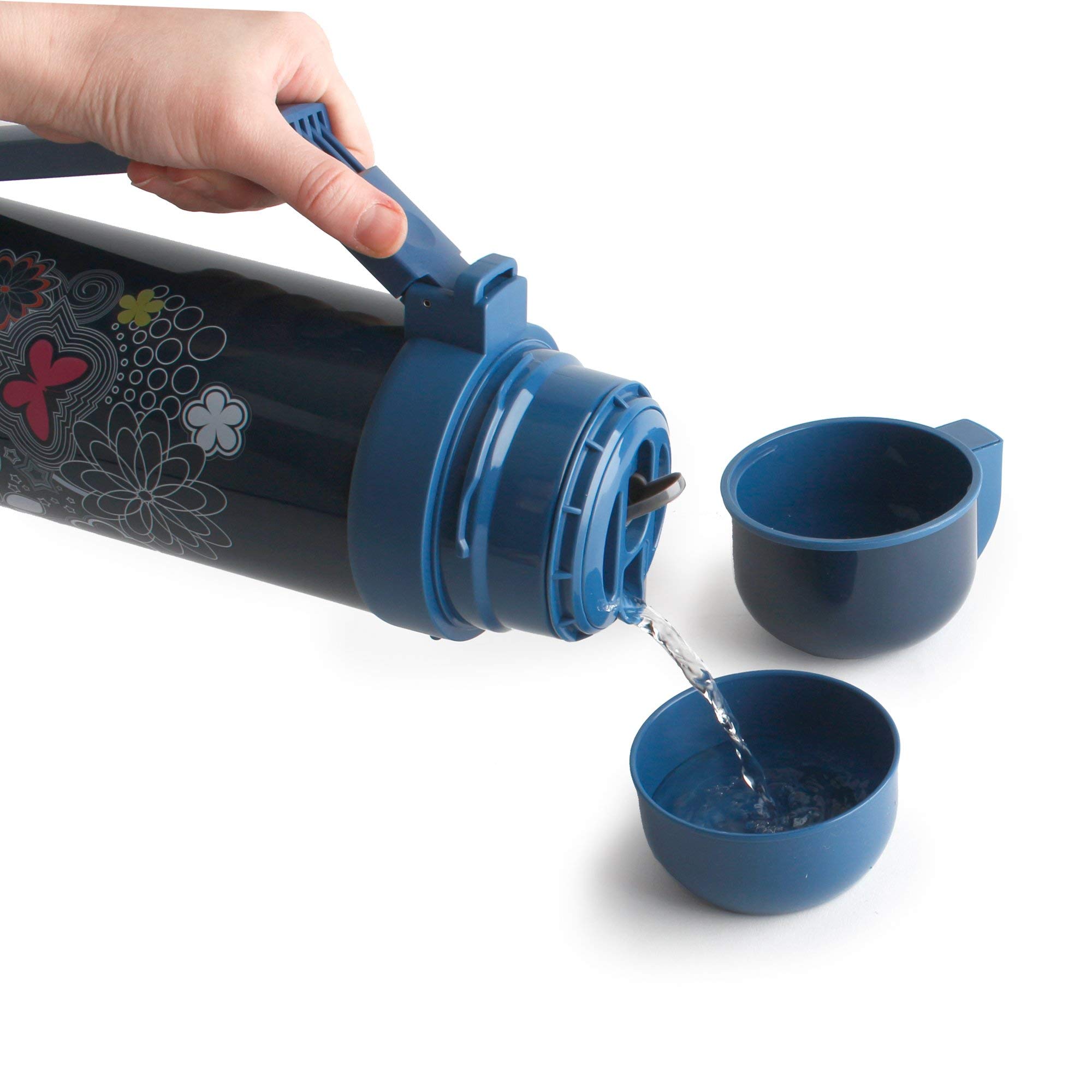French Bulldog Double Wall Stainless Steel Vacuum Insulated Water Bottle - 50oz Navy Travel Mug with Spill-Proof Lid | Perfect for Hiking, Gym & Office Use