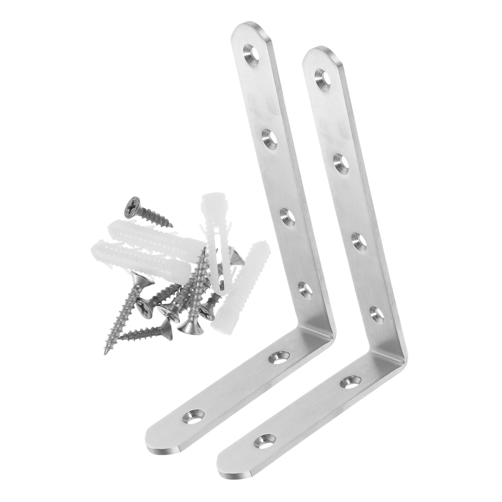 VICASKY 2-Pack Heavy Duty Furniture Wall Anchors Kit - 100x150mm, 4mm Thick for Bookcases, Cabinets & Shelves - Earthquake Proof & Child Safety Anti-Tip Straps for Home & Office Use
