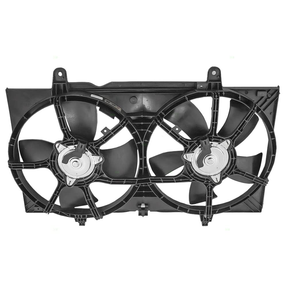 Brock Replacement Dual Cooling Fan Motor Assembly Compatible with 2002-2006 Nissan Altima & 2004-2008 Nissan Maxima 21481-8J001 21481-8J01A - Perfect for Engine Cooling System Repair and Maintenance