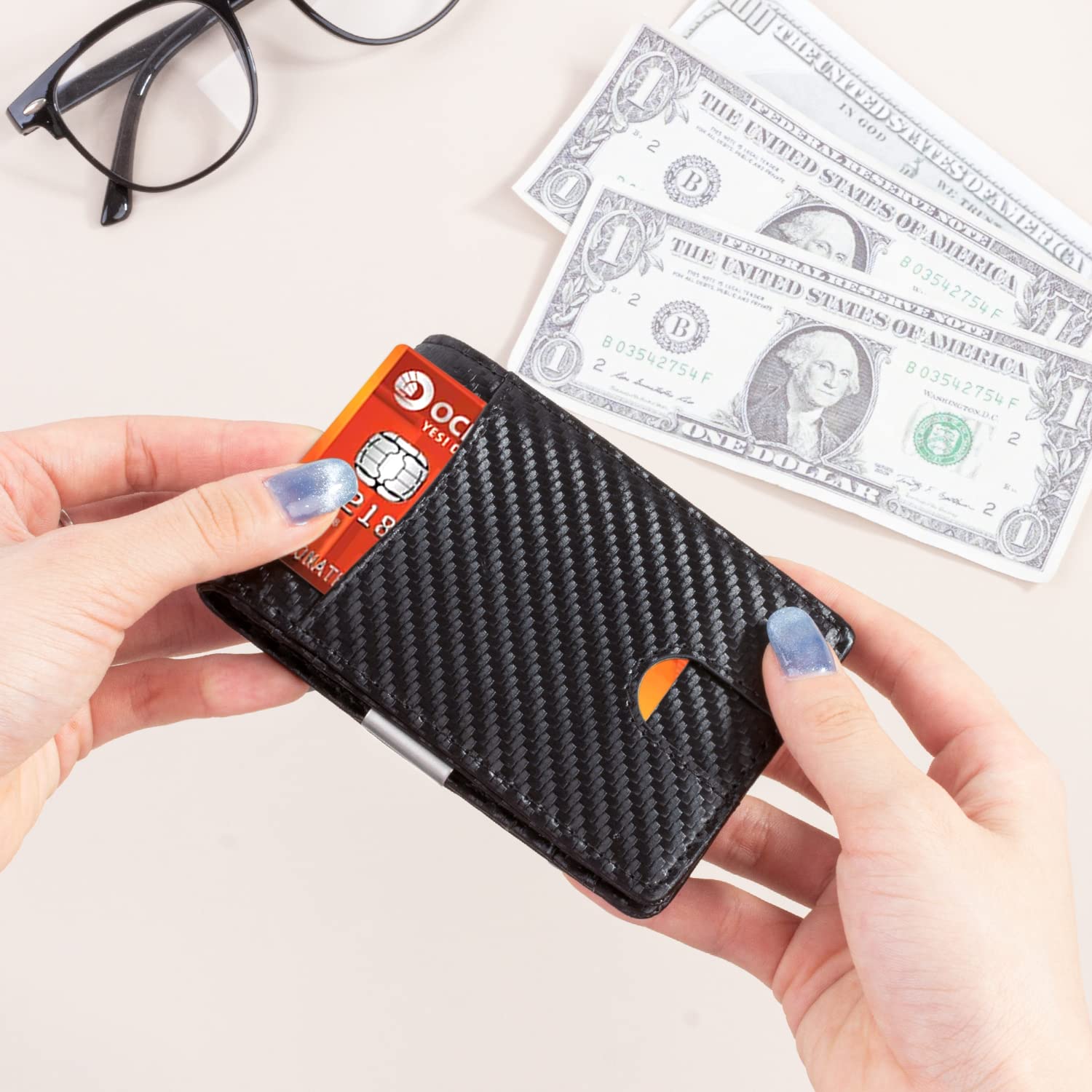 Personalized Leather Wallet for Men - Engraved Slim Bifold with RFID for Husband Gift | Birthday, Anniversary, Christmas Present