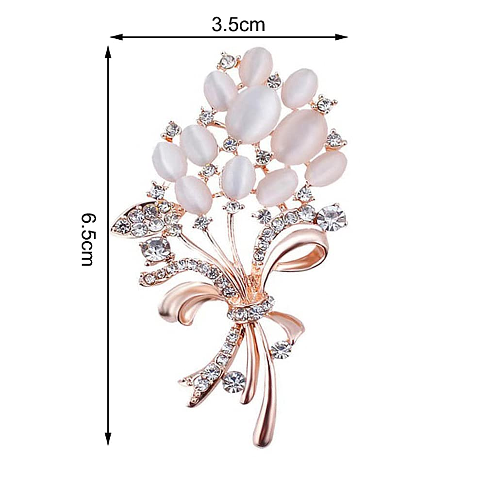 SANNIDI® Stylish Alloy & Diamond Saree Brooch Pin for Women & Girls - Elegant Pearl Safety Pin for Saree Accessories - Perfect for Weddings, Parties & Festive Occasions
