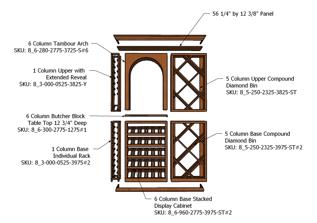5 Foot Wine Cellar with 178 Bottle Capacity - Perfect for Home Bars, Restaurants, and Wine Collectors