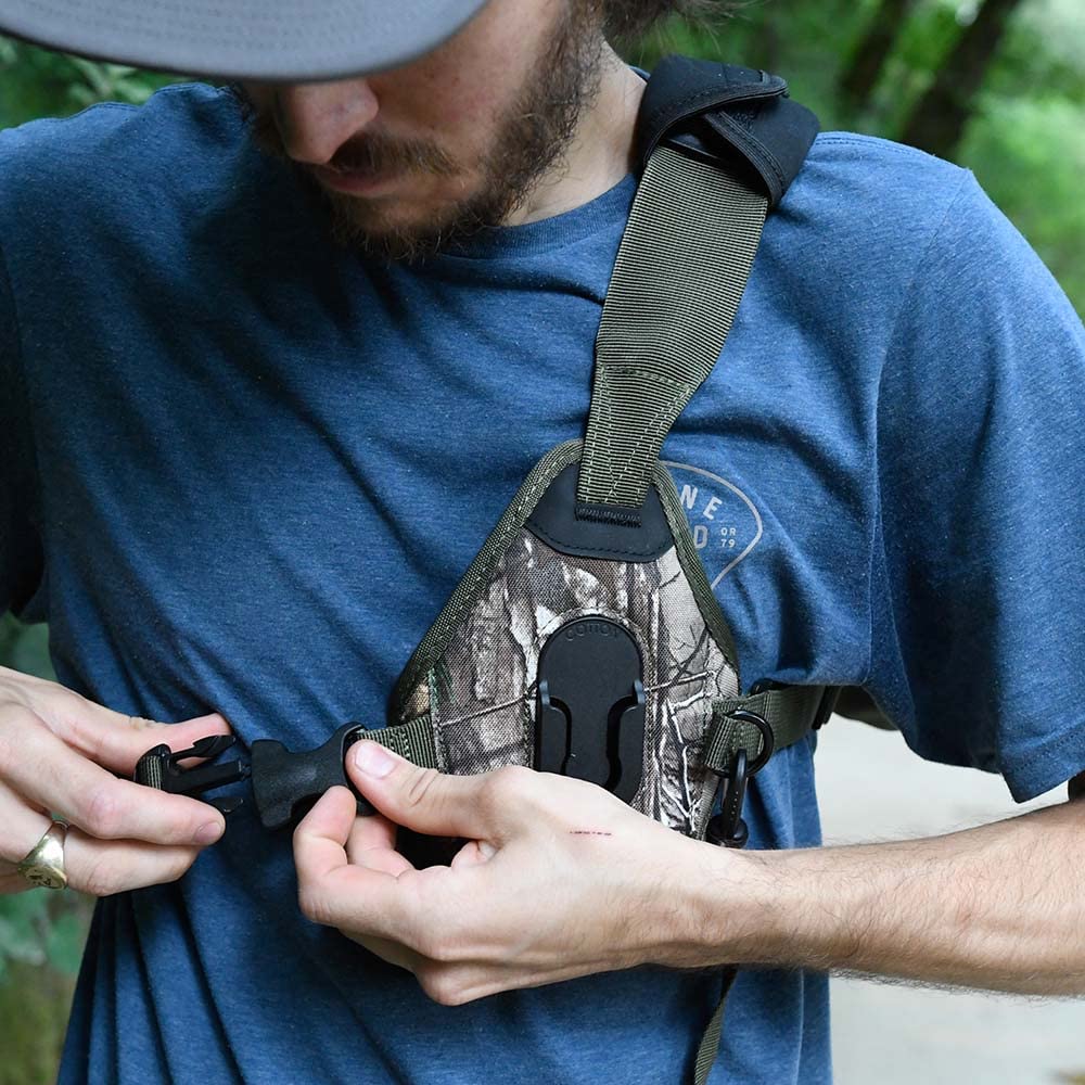 Skout G2 Sling Style Camera Harness - Adjustable Cotton Carrier for DSLR & Mirrorless Cameras - Secure Hands-Free Photography Gear for Hiking, Travel & Outdoor Adventures