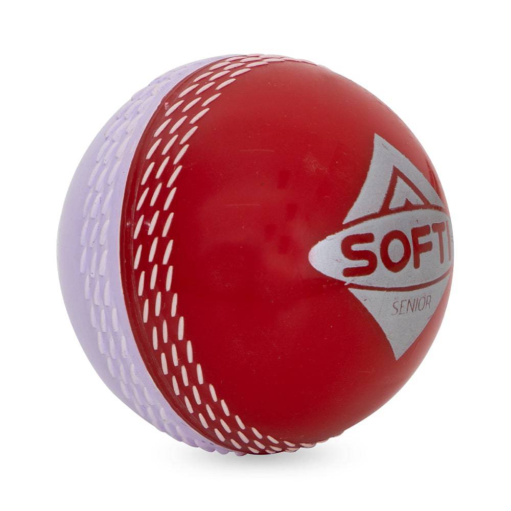 HART Softi Cricket Balls - Red & White Training Cricket Balls for Kids & Beginners | Perfect for Backyard Practice, School Sports & Cricket Training Sessions