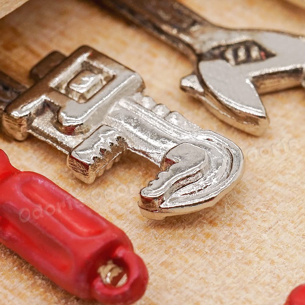1/12 Scale Miniature Wall Toolbox - Realistic Dollhouse Accessories for DIY Crafts, Model Scenes & Home Decor