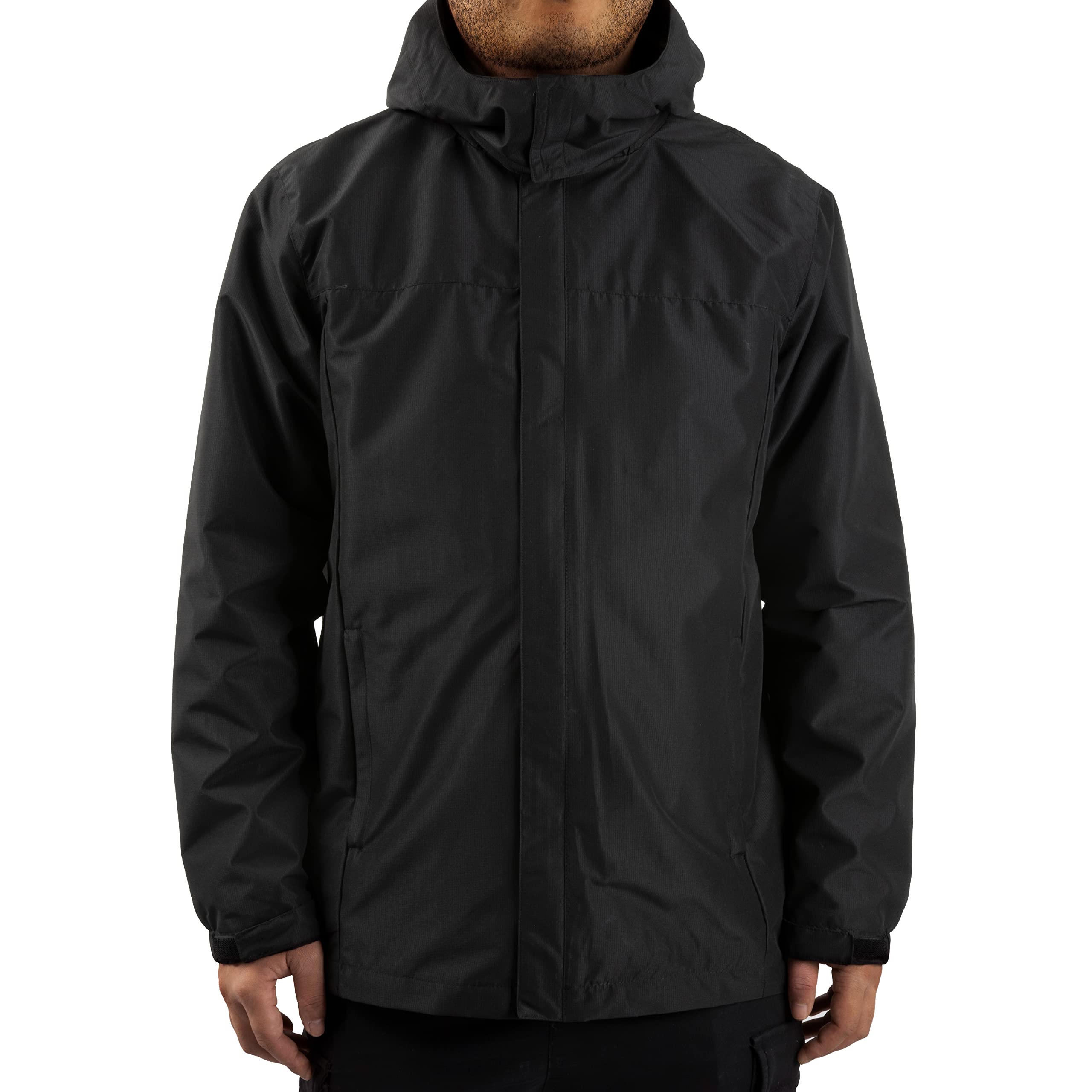Men's Lightweight Waterproof Rain Jacket with Hood for Hiking & Outdoor Travel