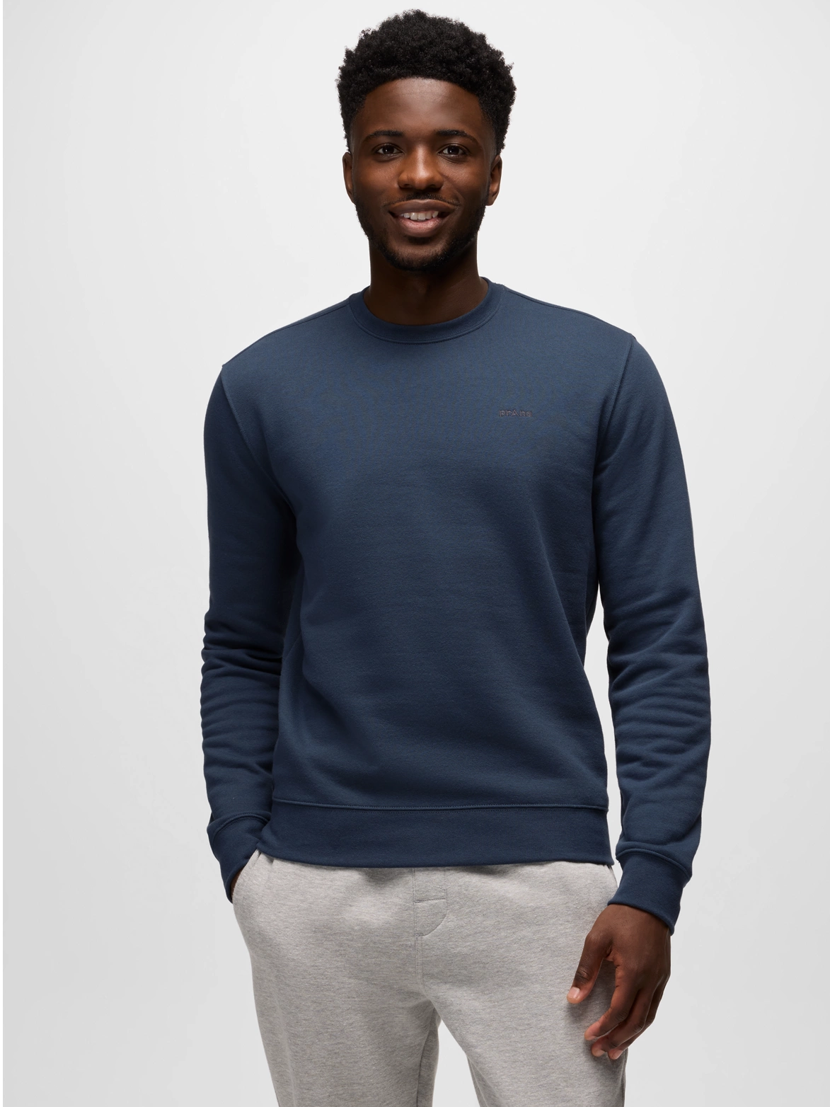 prAna Everyday Crew Sweatshirt for Women - Soft Cotton Pullover Hoodie in Stormy Night Color - Perfect for Casual Wear, Yoga & Outdoor Activities