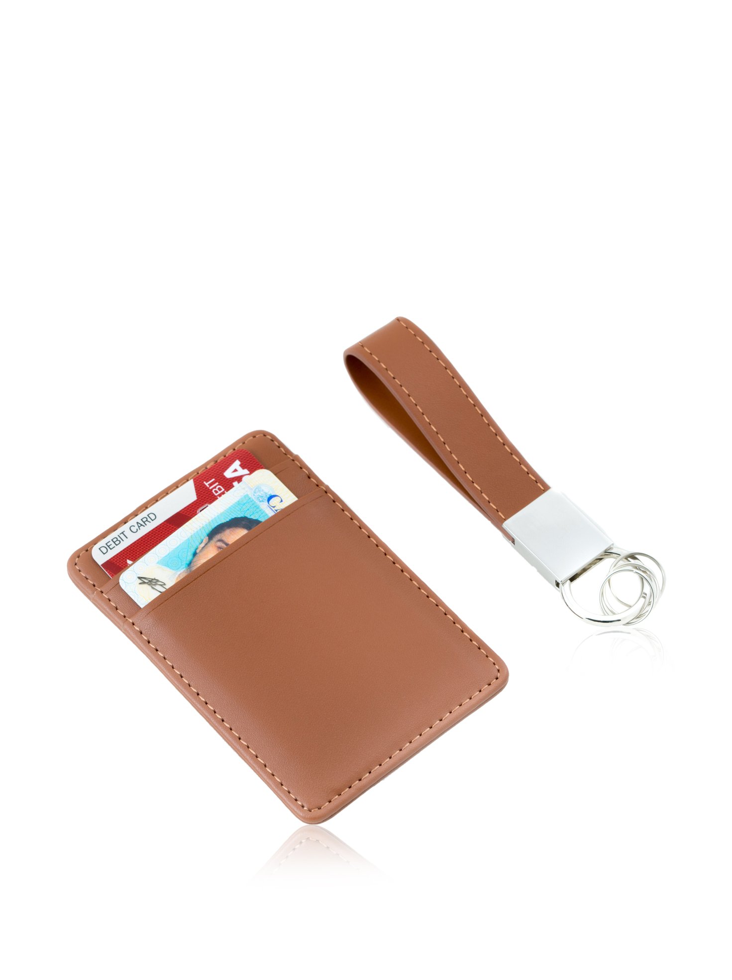 Premium Brown Leather Travel Wallet with Money Clip - RFID Blocking & Multi-Card Slots - Perfect for Business Trips & Vacations