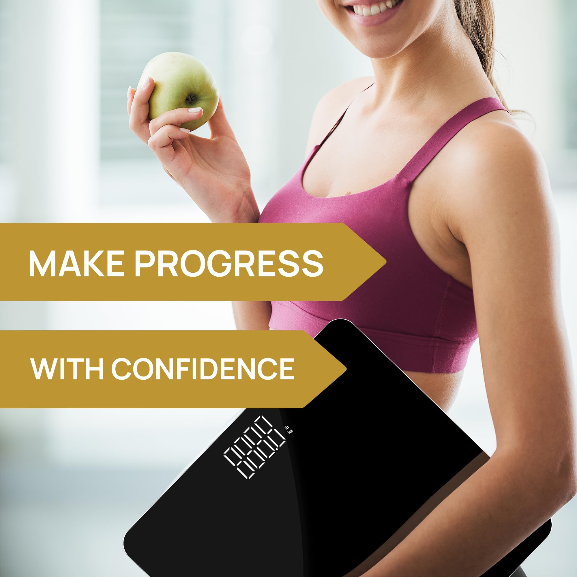 Inevifit Digital Bathroom Scale & Kitchen Scale Bundle - Smart Body Composition & Nutrition Tracking with BMI, Weight, Fat - Includes Batteries - Perfect for Home Fitness & Healthy Cooking