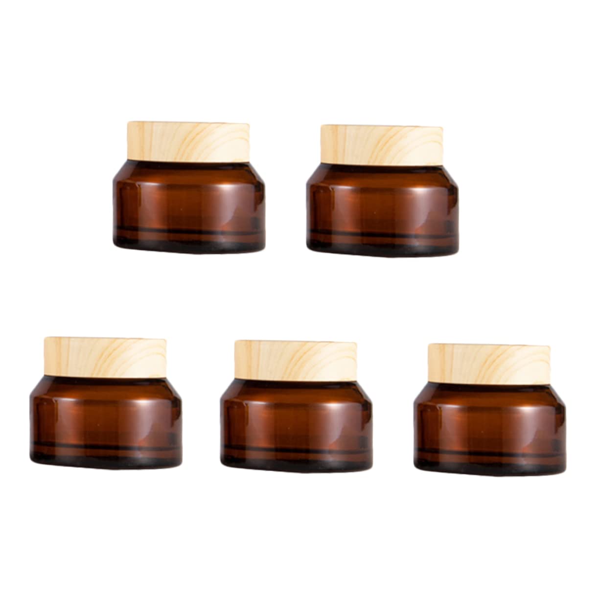 5pcs Thick Lotion Containers with Lids - Leakproof Cosmetic Cream Storage Bottles for Face Makeup, Eye Cream & Beauty Toiletries | Travel-Friendly, Reusable for DIY Projects & Home Organization