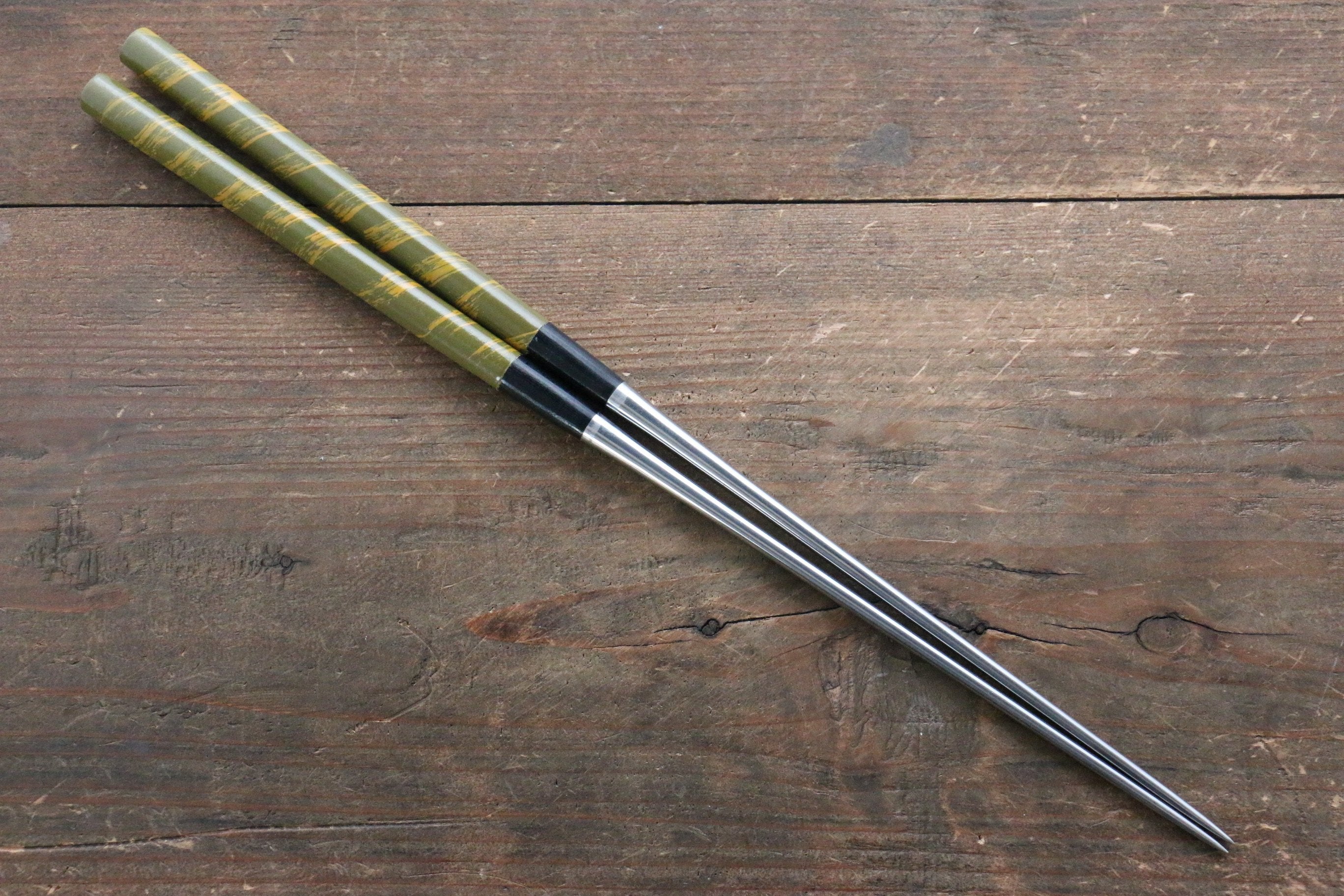 Premium Moribashi Cooking Chopsticks - 165mm Green Spiral Japanese Bamboo Chopsticks for Cooking, Frying & Serving - Perfect for Asian Cuisine, Sushi, Ramen & Hot Pot