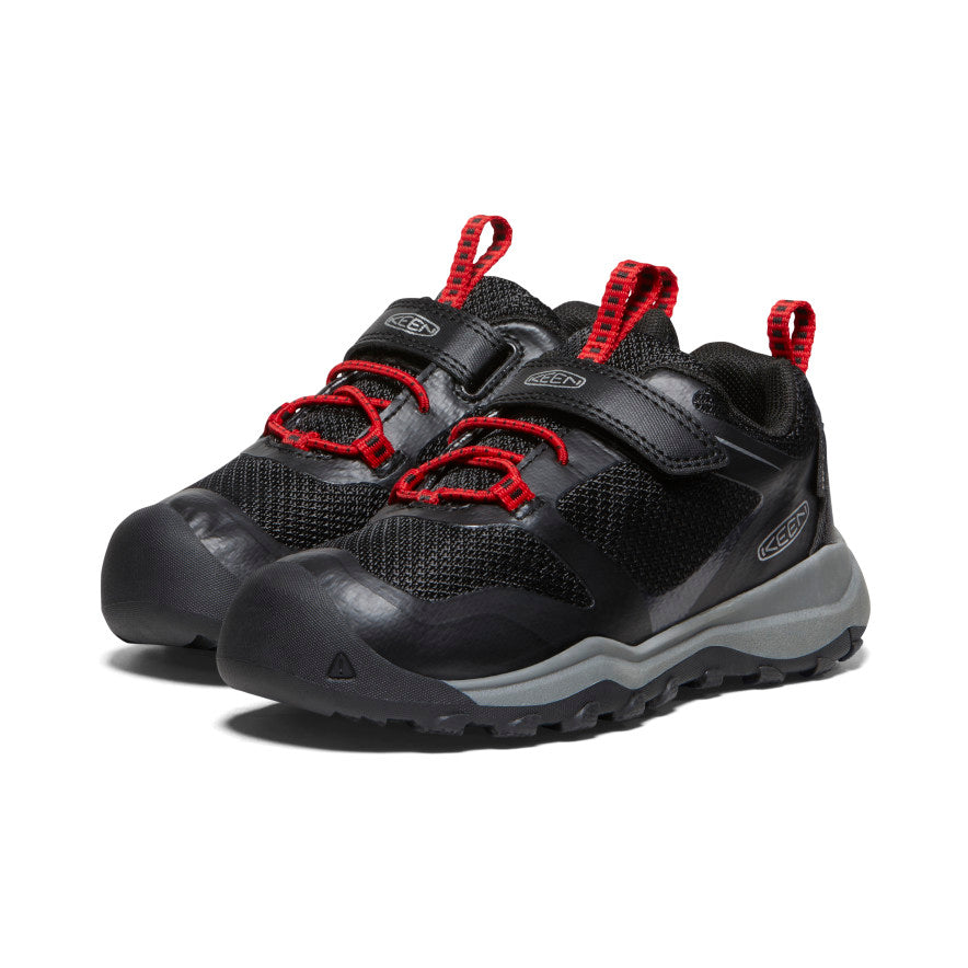 Waterproof Kids' Shoes - Little Wanduro Sneakers for Boys & Girls | Black & Ribbon Red | Perfect for Rainy Days & Outdoor Play