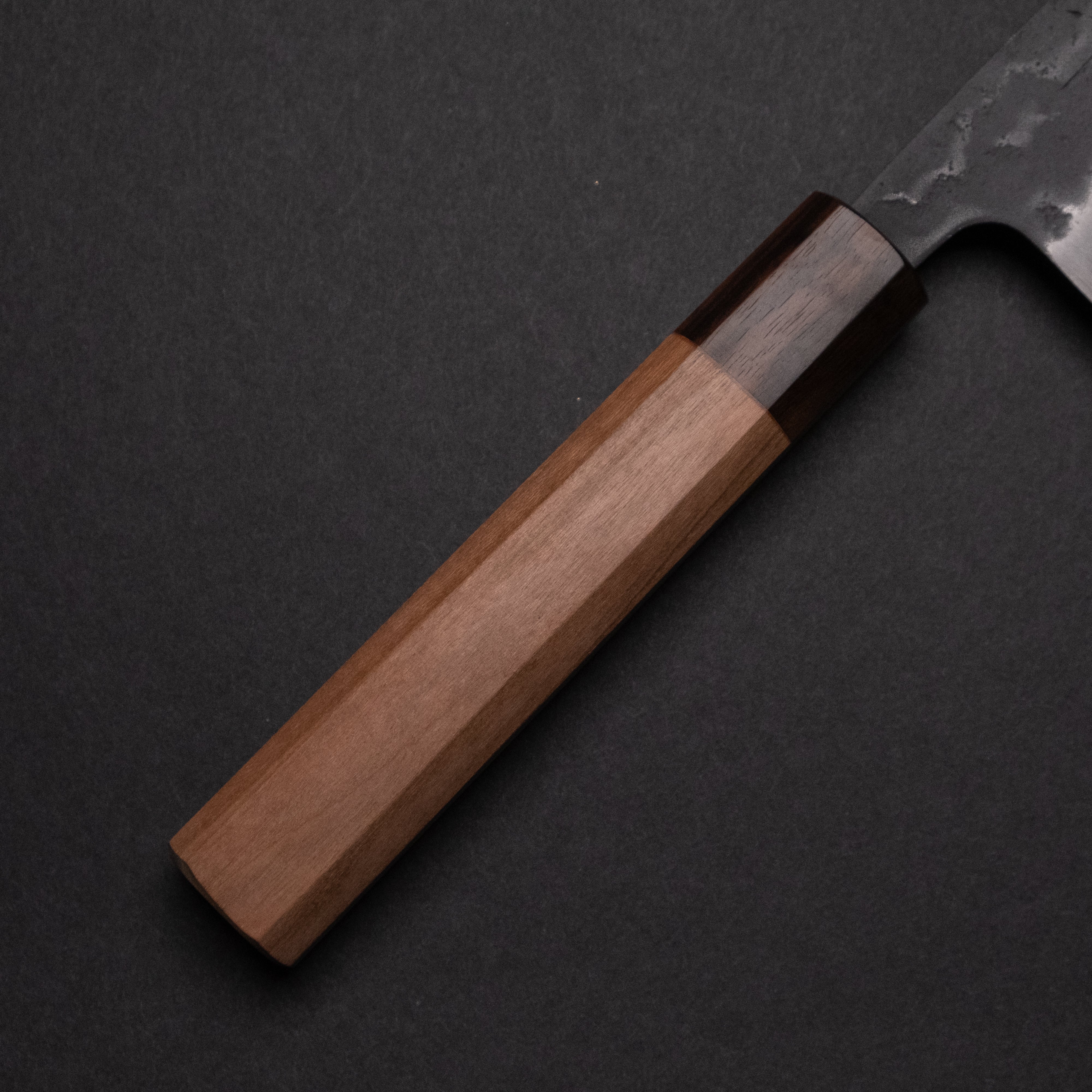 Hitohira Futana SB Kuro Nashiji Santoku Knife 170mm - Japanese High Carbon Steel Blade with Cherry Wood Handle - Perfect for Slicing, Dicing, and Chopping Vegetables, Meat, and Fish in Professional & Home Kitchens
