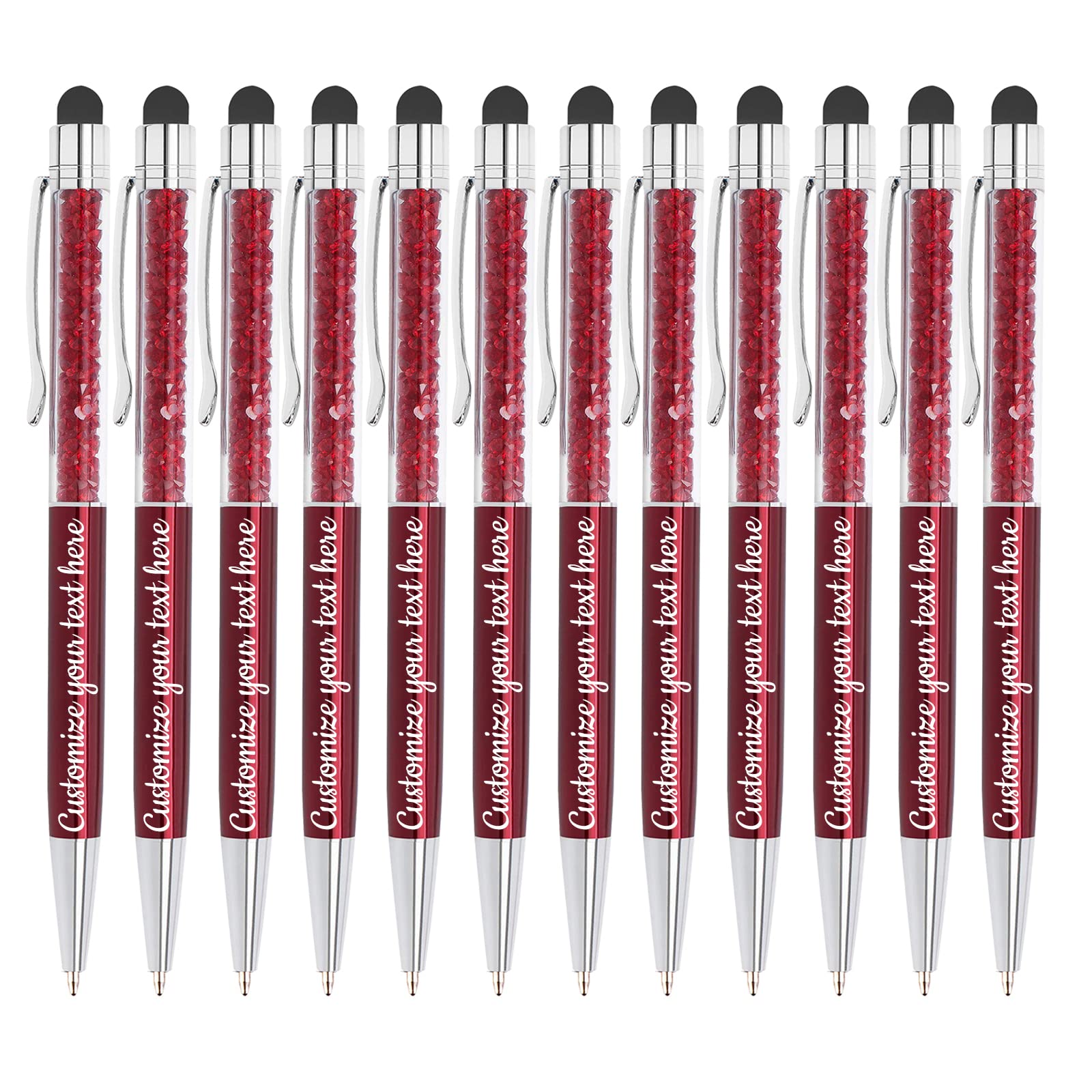 Custom Engraved Name Pen - Personalized Stylus Ballpoint Pen with Free Text/Business Message Engraving - Graduation, Anniversary Gift Idea - Black Ink Pens for Office, School & Professional Use