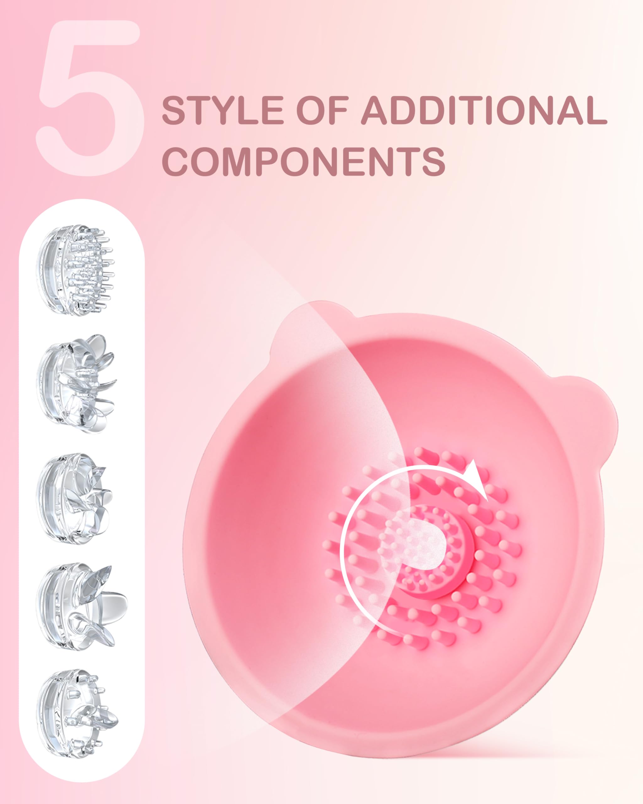 10 Brush Heads Nipple Stimulator Toy - Wearable Breast Vibrator with 10 Powerful Vibration Modes, Adult Sex Toy for Women & Couples - Perfect for Sensual Massage and Intimate Play