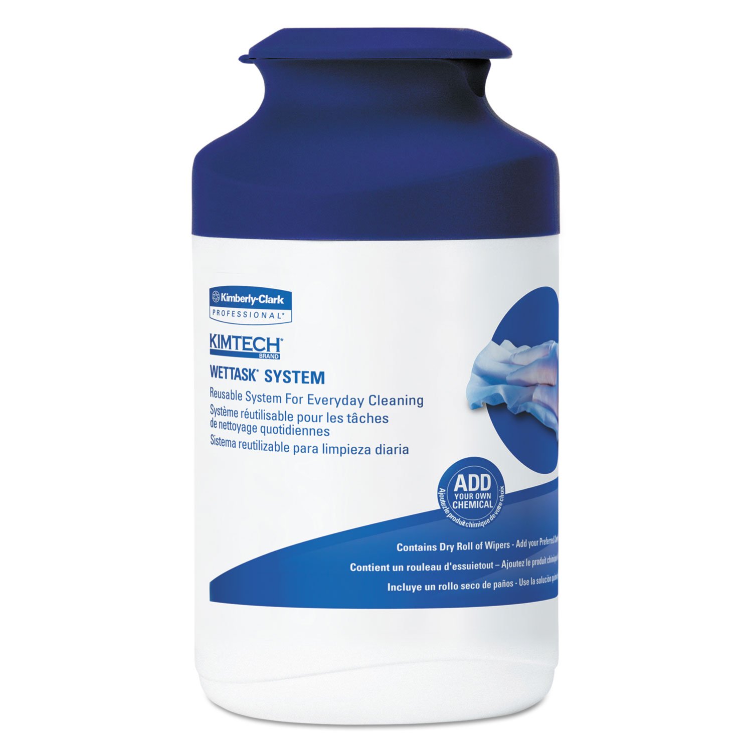 Kimtech Wipers for Small WETTASK System - Unscented Cleaning Wipes, 12
