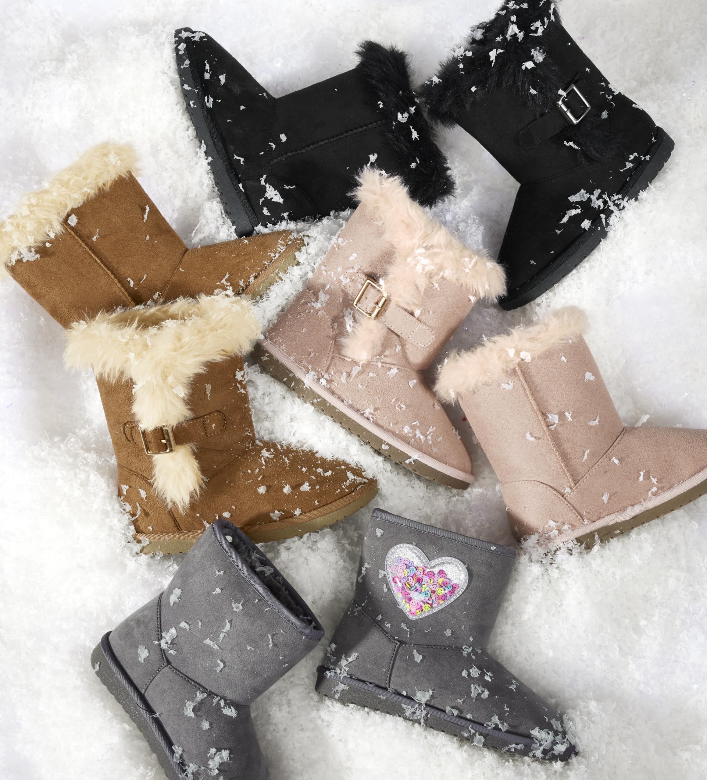 The Children's Place Girls' & Toddler Winter Boots - Lightweight Warm Snow Boots for Kids, Non-Slip Waterproof Cold Weather Footwear - Perfect for School, Playground & Outdoor Winter Activities