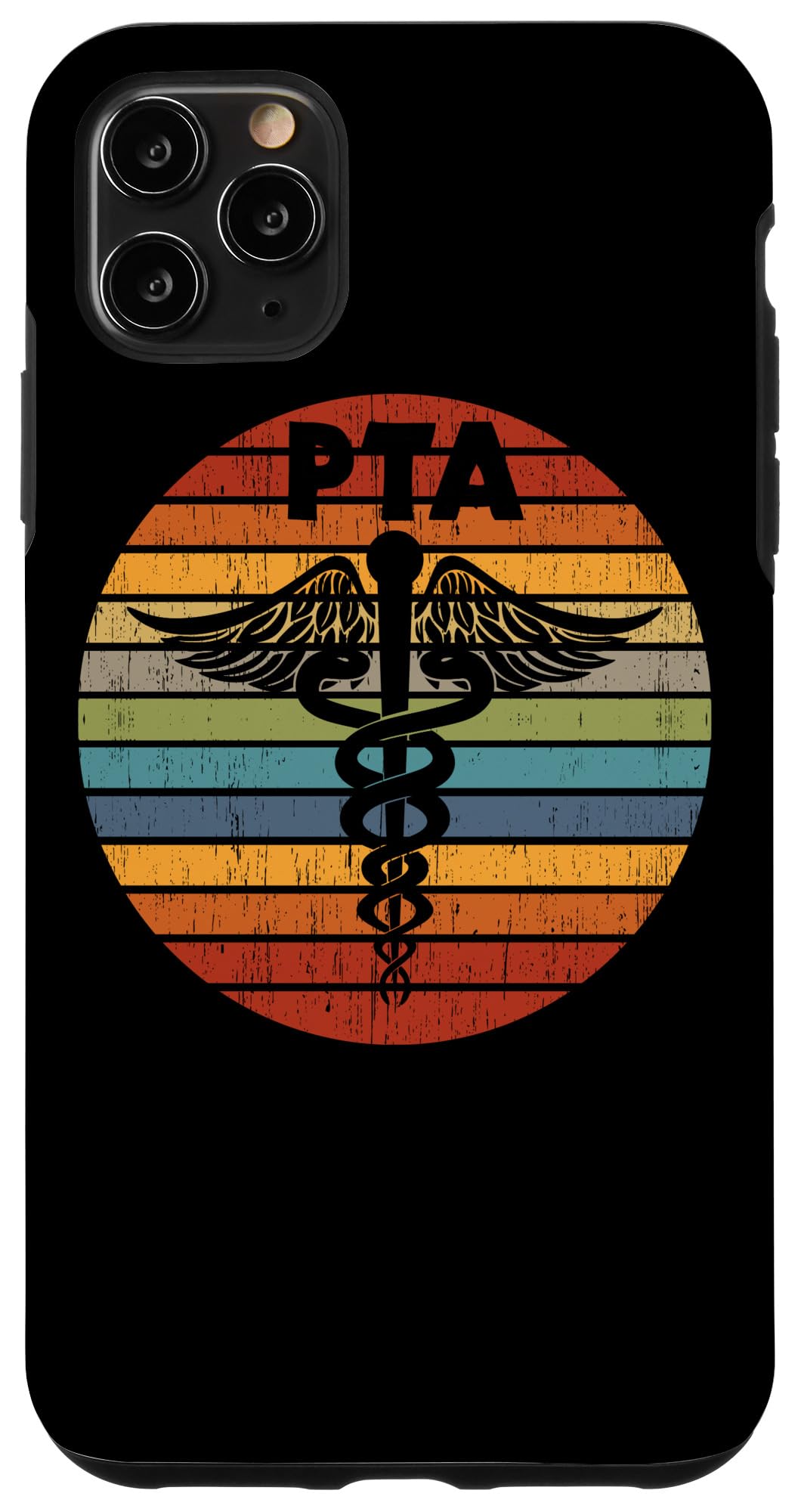 iPhone 11 Pro Max Case - Retro Medical Caduceus Design - Perfect Gift for Physical Therapy Assistants & Healthcare Professionals - Durable Protection for Work & Daily Use