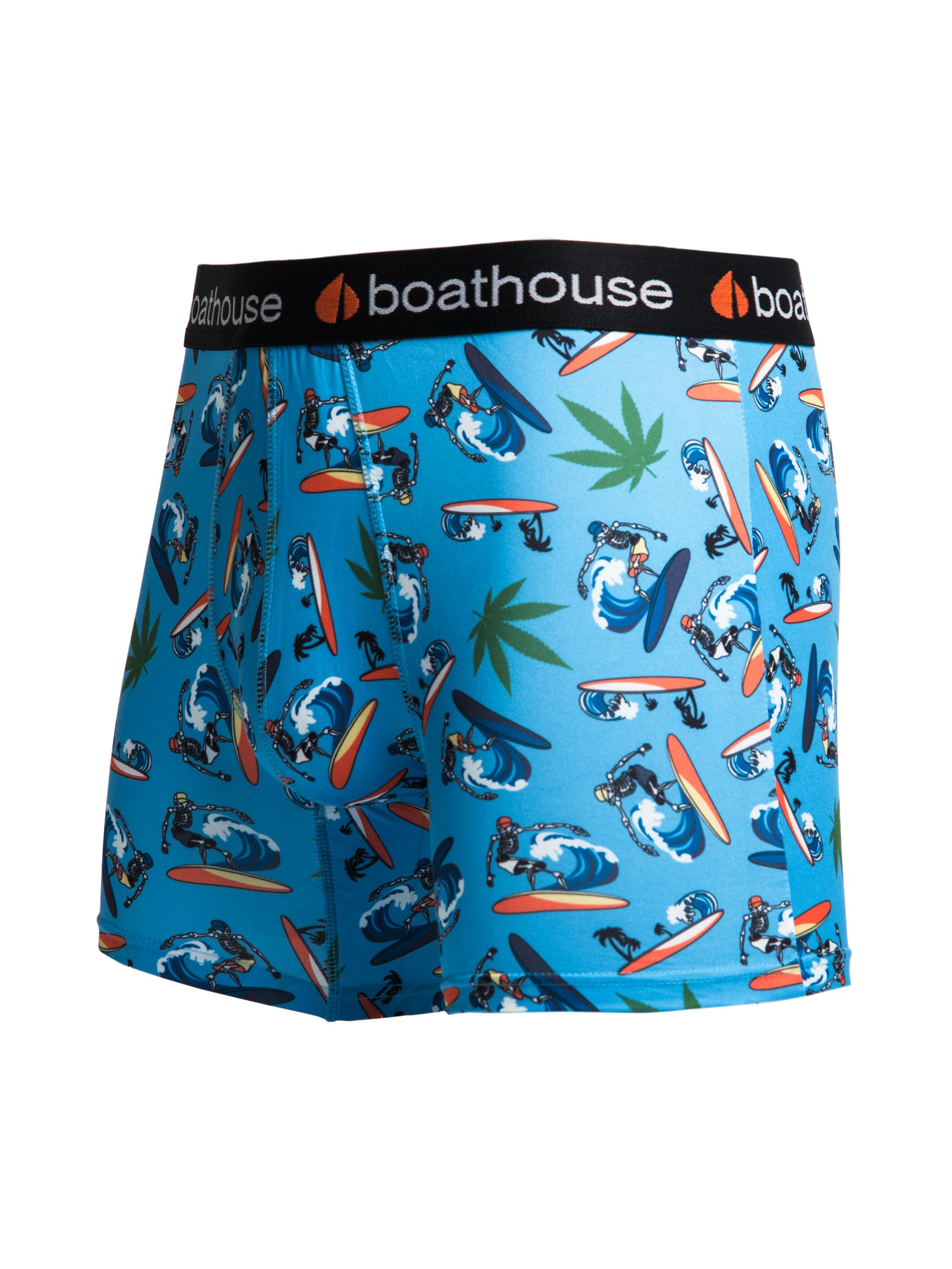 Men's Skeleton Print Boxer Briefs - Comfortable & Breathable Underwear for Daily Wear, Workout & Sleep