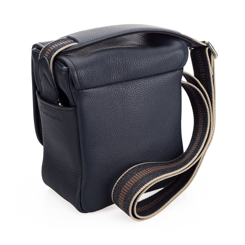 Oberwerth George Small Leather Camera Bag for DSLR & Mirrorless - Premium Dark Blue Leather - Perfect for Travel, Street & Everyday Photography