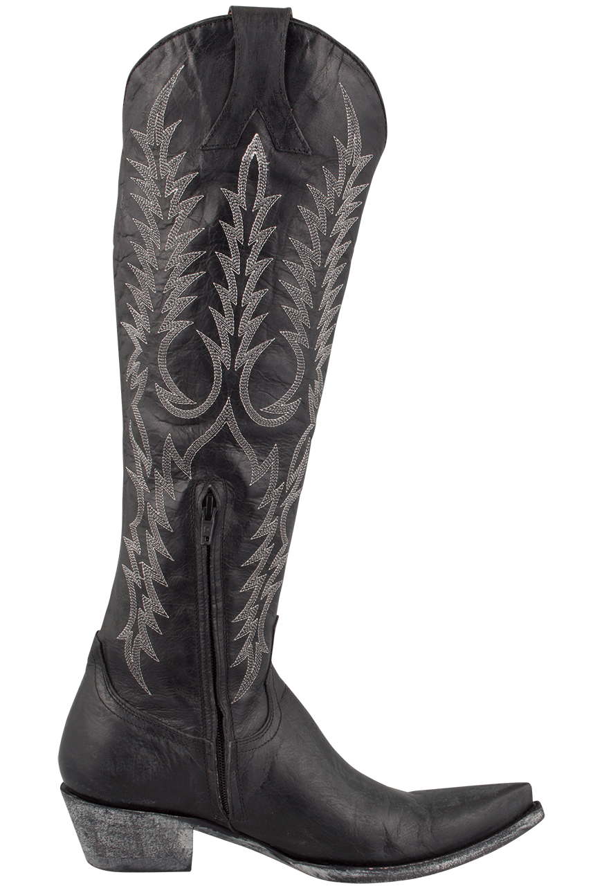 Old Gringo Goat Mayra Women's Cowboy Boots - Black Leather Western Boots for Country Dancing, Rodeo & Casual Wear