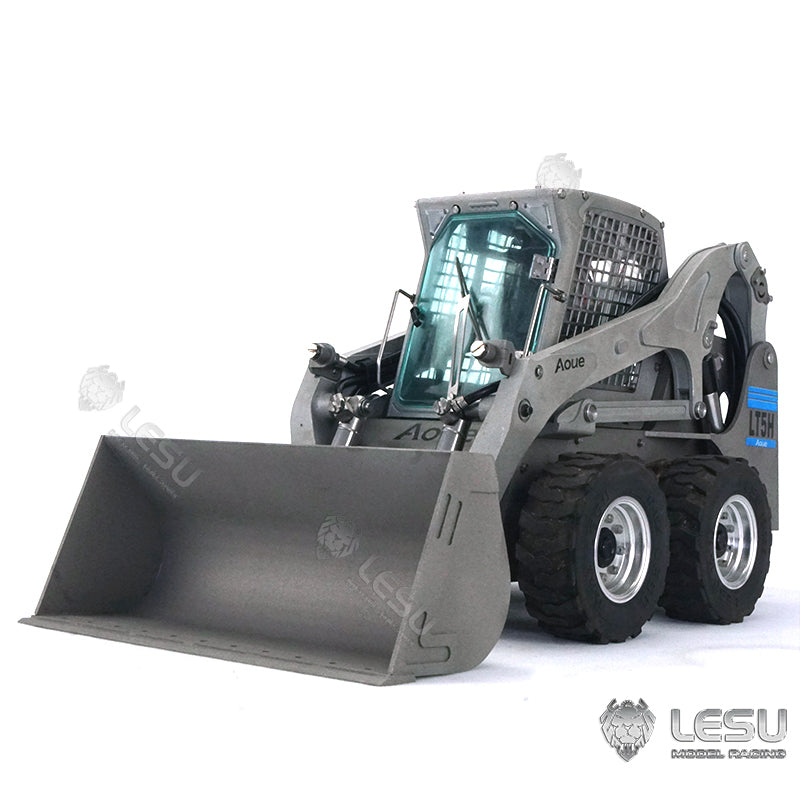 LESU 1/14 Scale Metal Remote Control Hydraulic Loader Toy - Customizable LT5 Skid Steer with Blade, Bucket, Sieve, Hay Clamp & Ripper Attachments - Ready to Run R/C Construction Vehicle for Adults & Collectors - Perfect for Construction Simulation, Farm Play and Display Scenes
