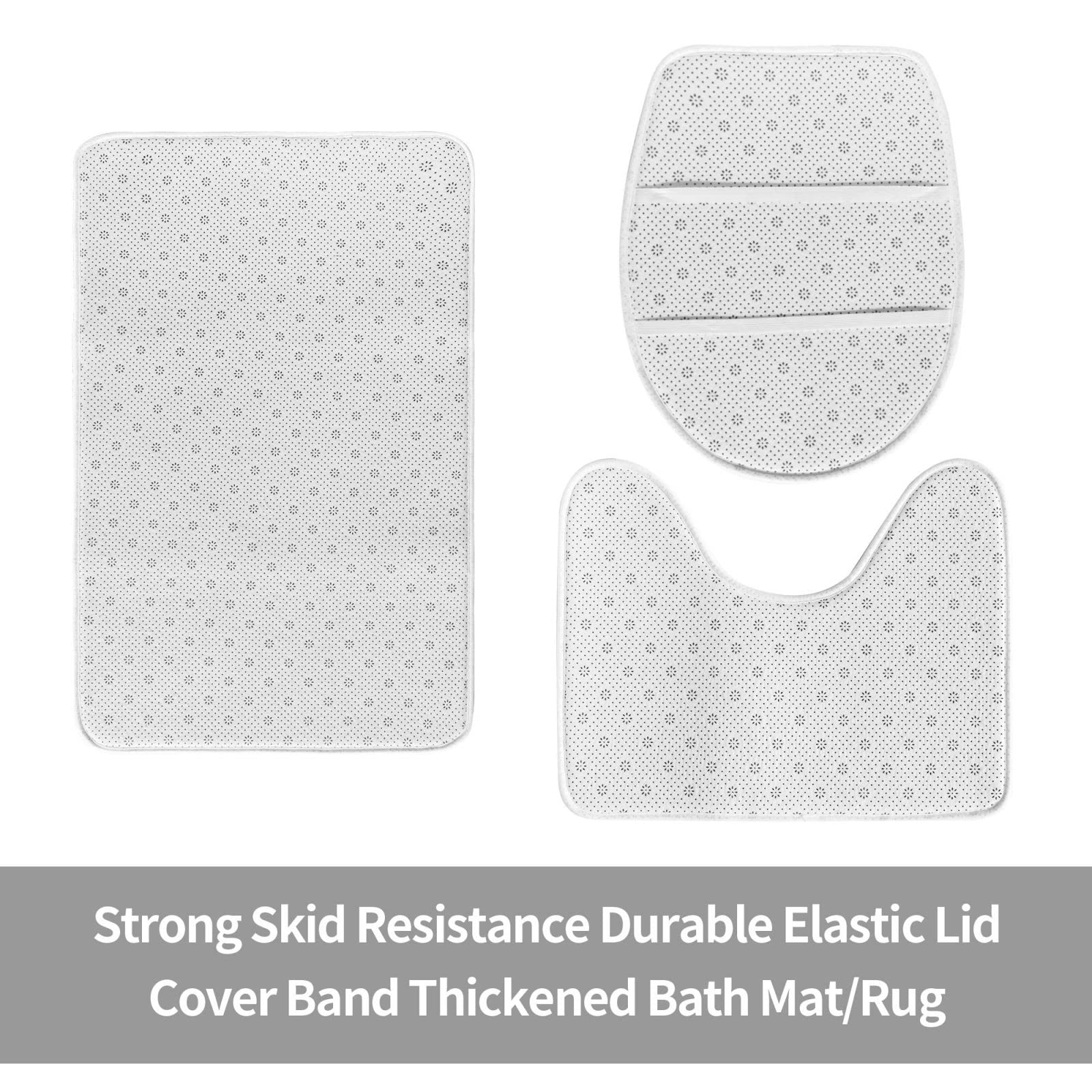 Ocean Turtle Sea Bath Rugs 3-Piece Set - Non-Slip Flannel Bathroom Mats, U-Shaped Toilet Pedestal Rug & Toilet Lid Cover - Soft & Absorbent for Bathroom, Beach House & Coastal Decor