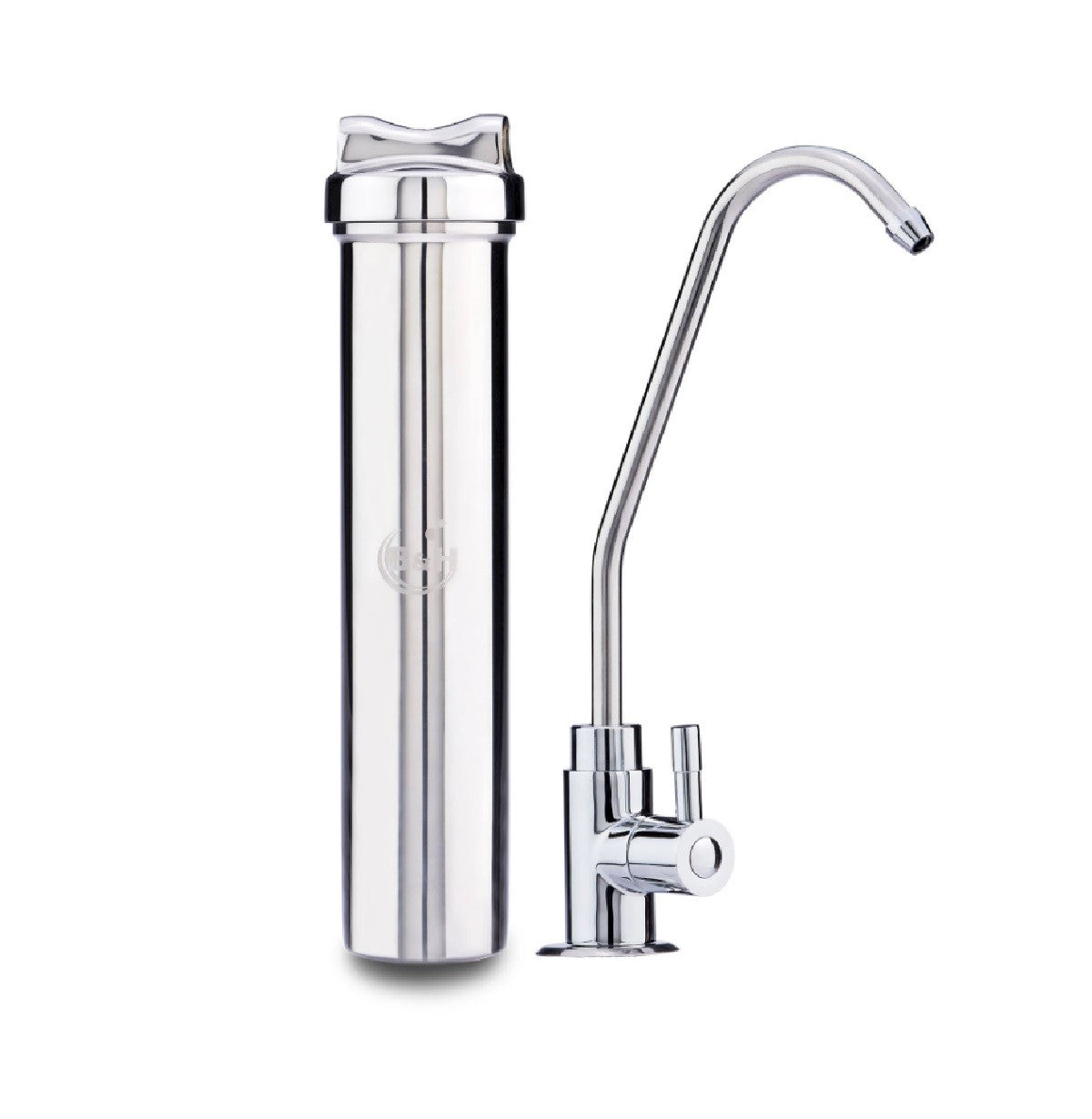 B&H Magic UKSSB MAX Ocean Max Under Sink Stainless Steel Water Filter System - Pure Drinking Water for Home & Kitchen Use