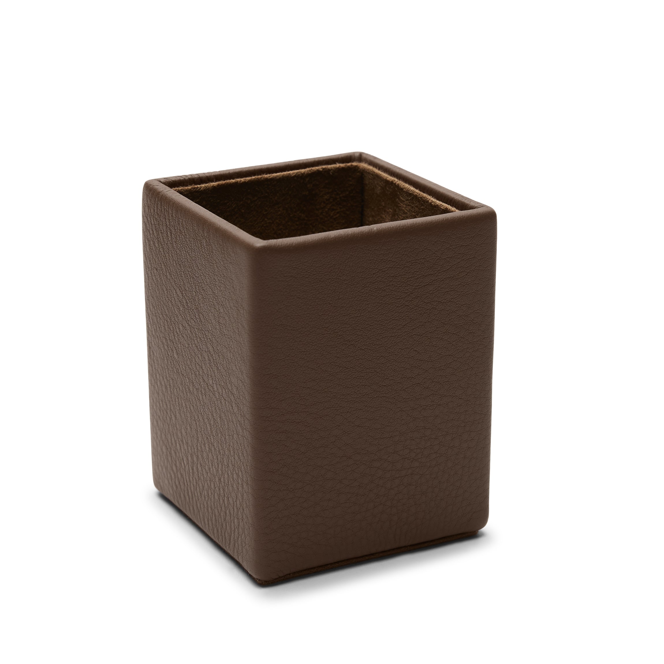 Classic Ceramic Pencil Holder - Elegant Cocoa Brown Desk Organizer for Pens, Markers & Office Supplies | Perfect for Home, Office & School Desks