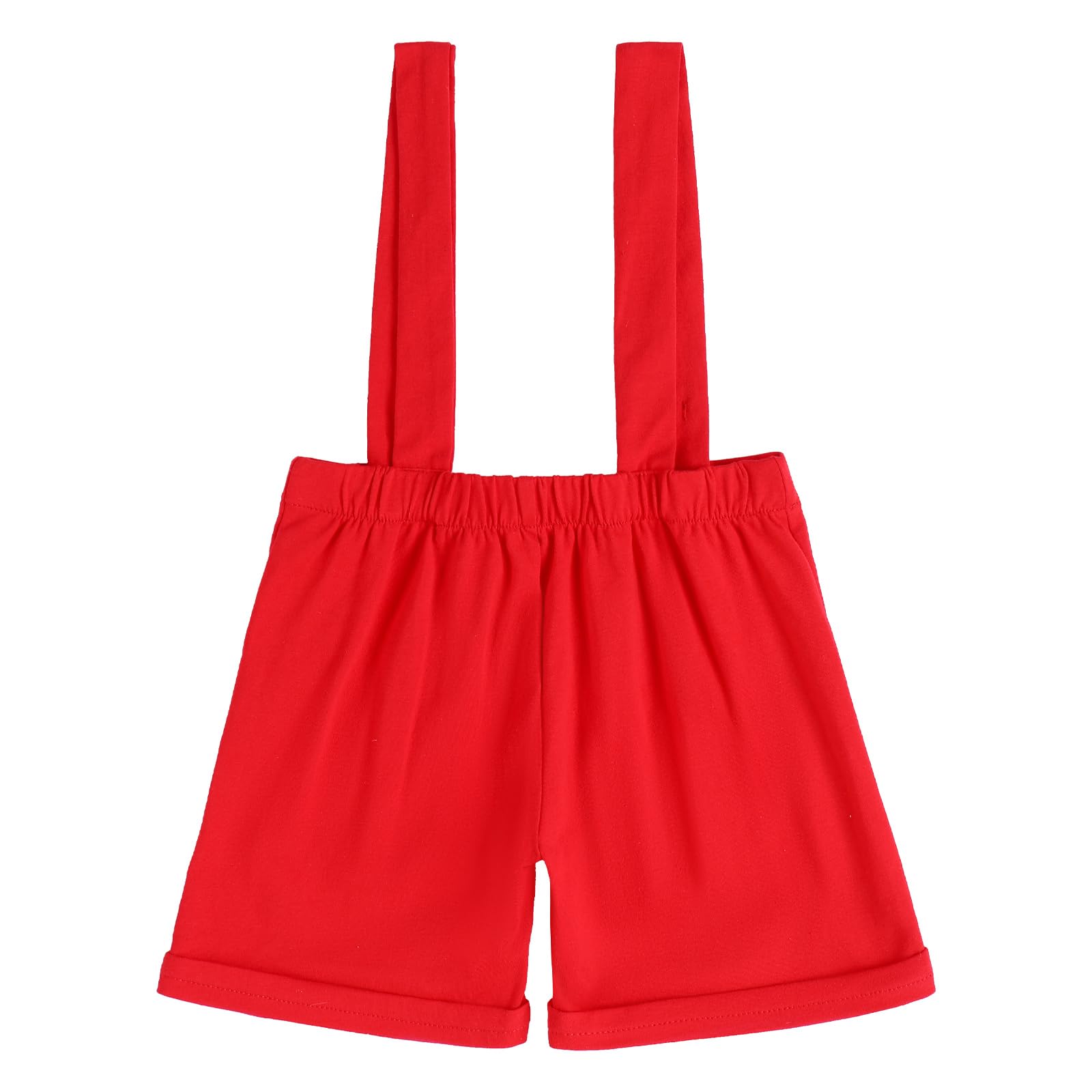 IBTOM CASTLE Baby Boy's First Birthday Cake Smash Outfit - Formal Suit Romper with Bow Tie & Suspenders - White & Red 6-12 Months - Perfect for 1st Birthday Photos, Halloween Costume & Fancy Dress Parties