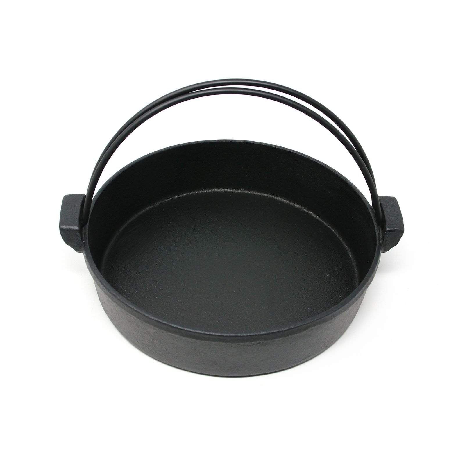 Premium Ikenaga Cast Iron Sukiyaki Pan with Double Handles – Heavy Duty Induction Compatible – Perfect for Japanese Hot Pot, Stir Fry & Tabletop Cooking