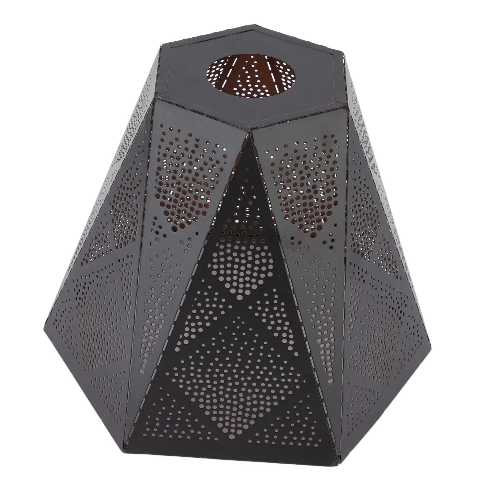 Zerodis Modern Wrought Iron Hollow Design Lamp Shade - E26 E27 Table Lamp Cover for Living Room, Bedroom & Office Lighting Decor