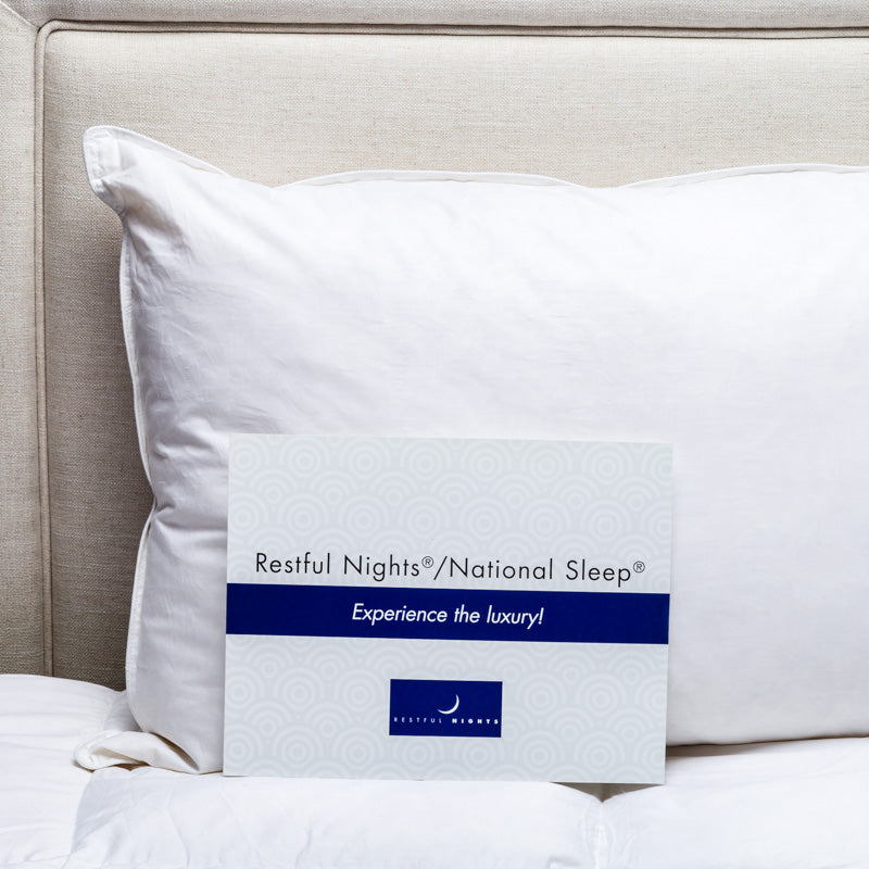 Restful Nights Trillium Firm Pillow - Orthopedic Support for Neck & Shoulder Pain Relief - Perfect for Side, Back & Stomach Sleepers - Ideal for Home, Travel & Office Use