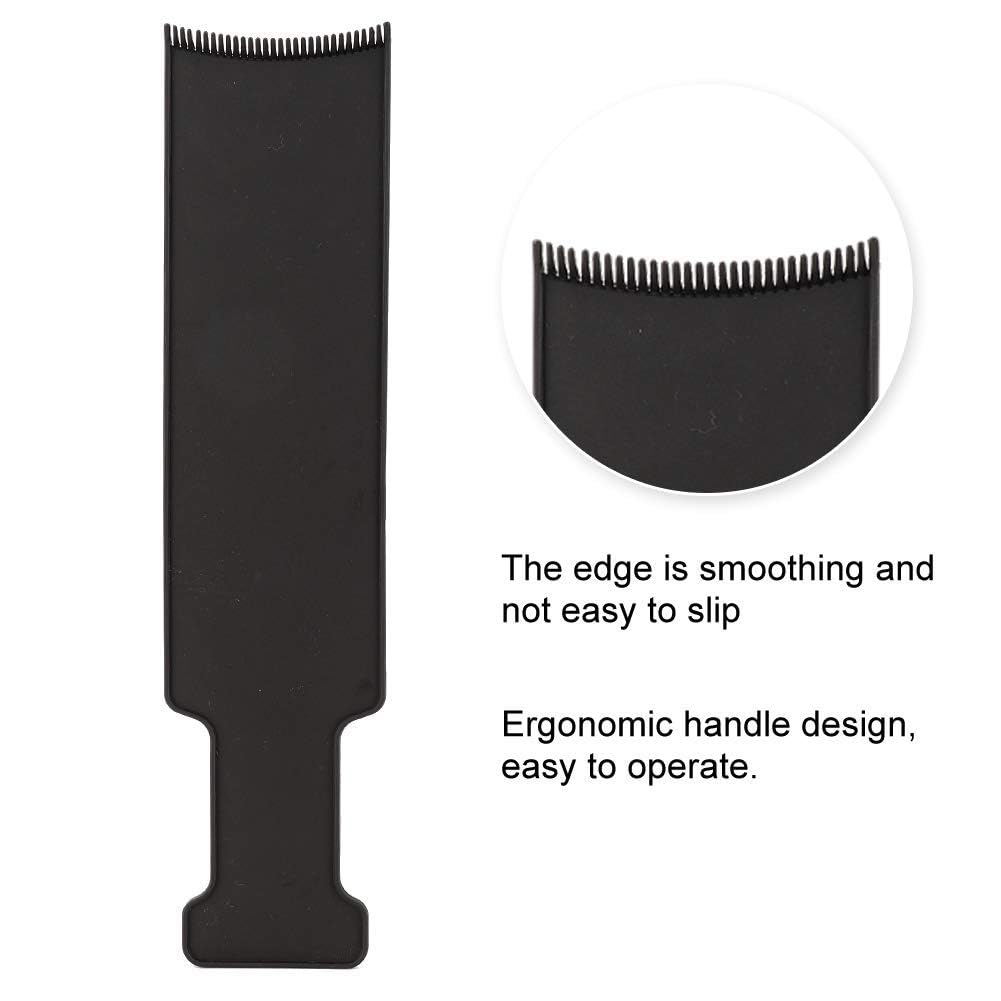 Professional Hair Highlighting Paddle with Teeth - Flat Top Sectioning Board & Comb for Hair Coloring & Styling | Lightweight & Easy to Clean Hair Dye Brush | Perfect for Salon Use & DIY Hair Coloring at Home - Black